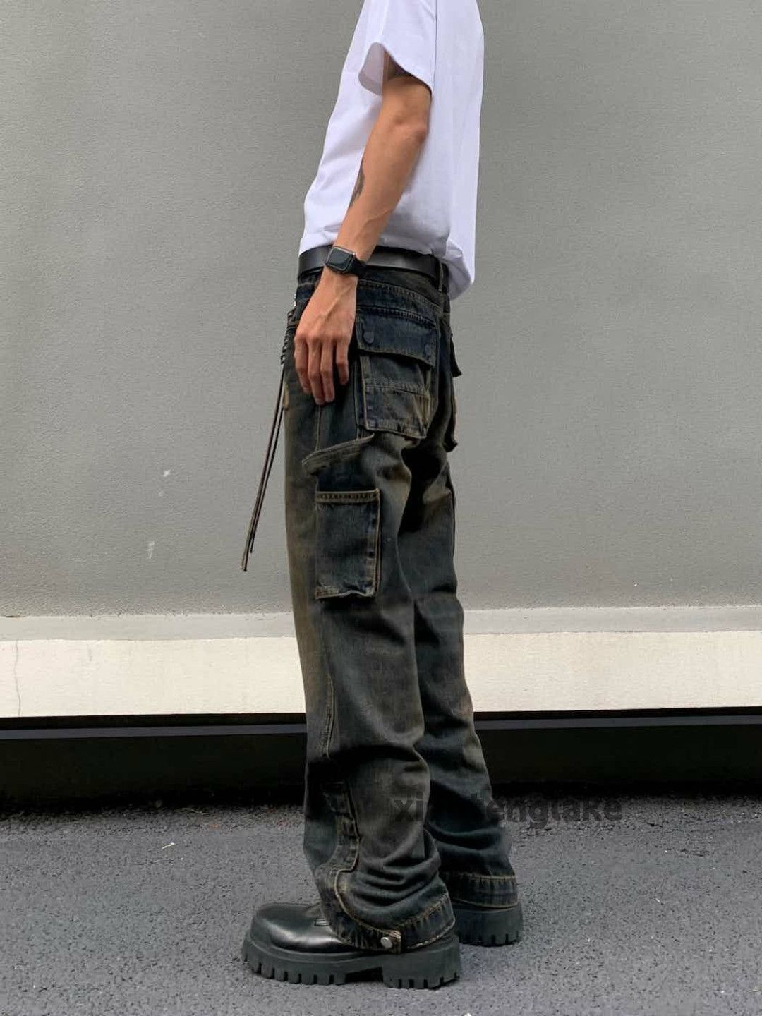 Jean × Vintage washed faded utility carpenter skate hiphop jeans Size US 30 / EU 46 - 1 Thumbnail