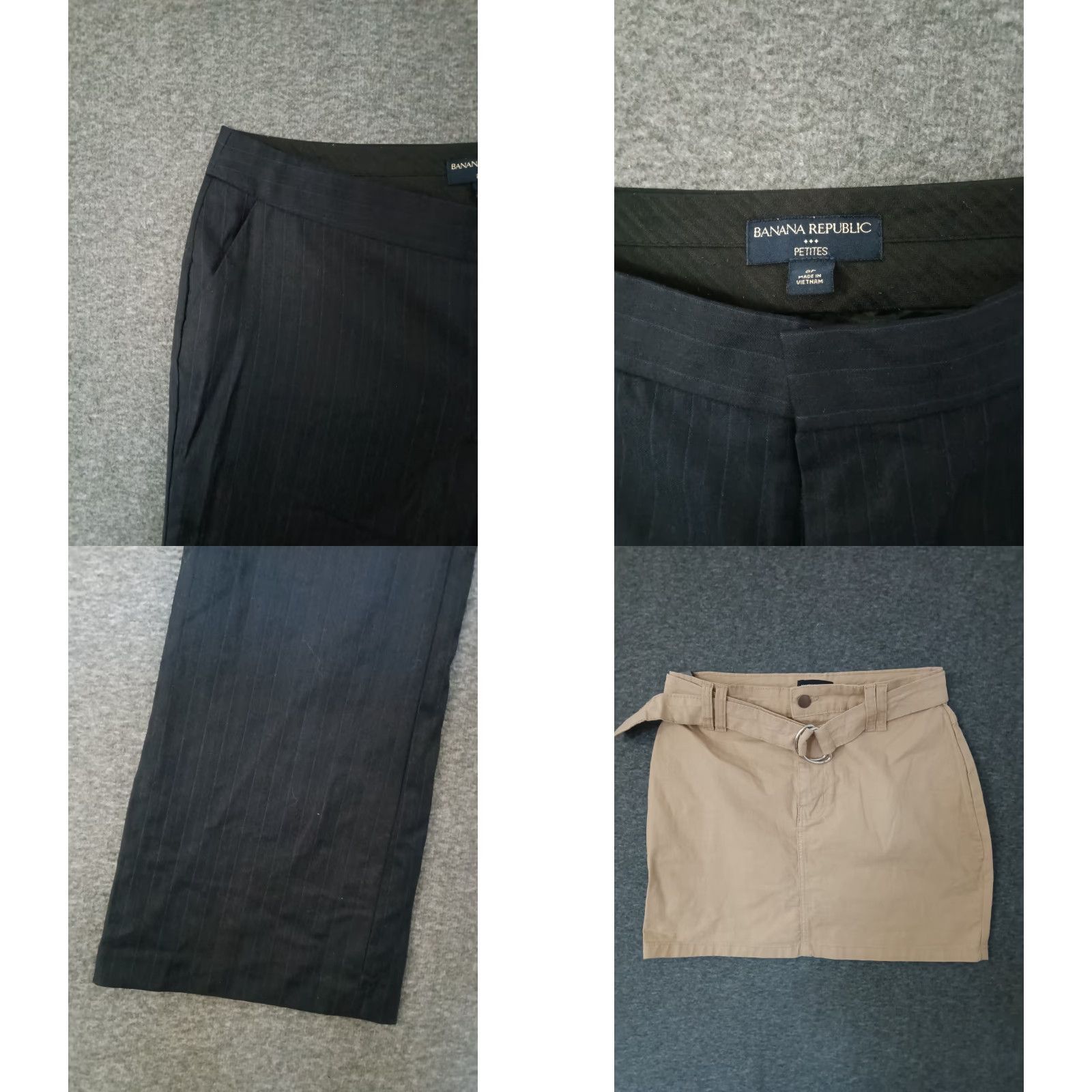 PrettyLittleThing Prettylittlething + Banana Republic Skirt + Pants 2-Pac Boot Cut Beige/Black Solid 8/8P Outfit/Set Women Regular All Seasons Casual 2-Piece Mens? Size 30" / US 8 / IT 44 - 8 Thumbnail