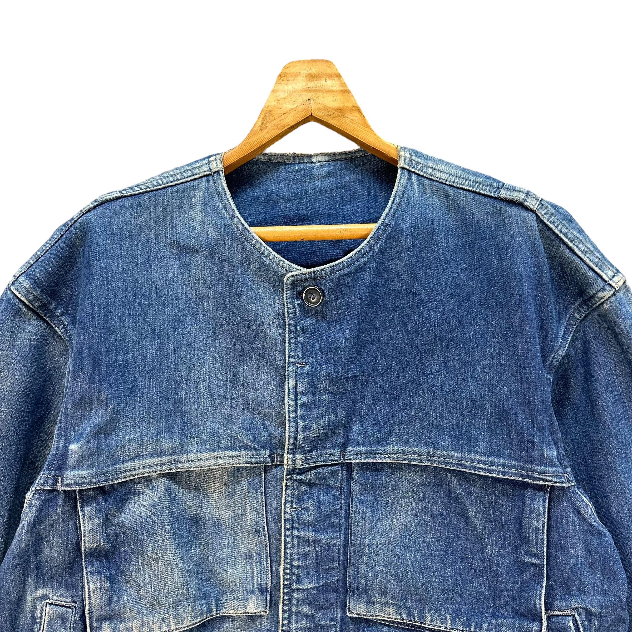 Issey Miyake 90's ISSEY MIYAKE MEN Brush Label Jeans Jacket #1510-A62 Size US M / EU 48-50 / 2 - 2 Thumbnail