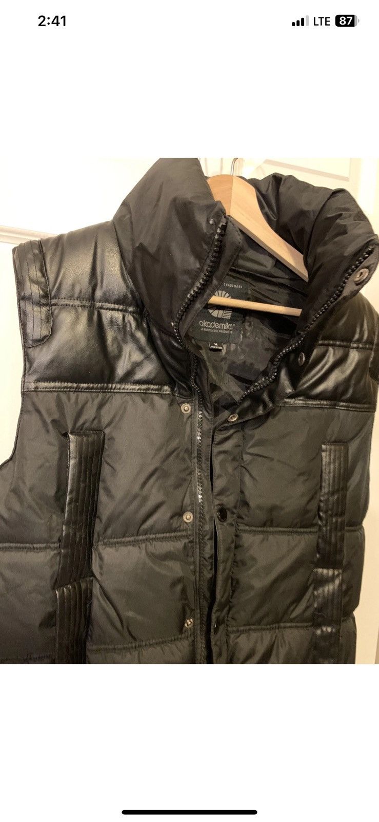 Akademiks Akademiks Mens M Sleeveless Nylon Puffer Vest Jacket Black Size US M / EU 48-50 / 2 - 8 Thumbnail