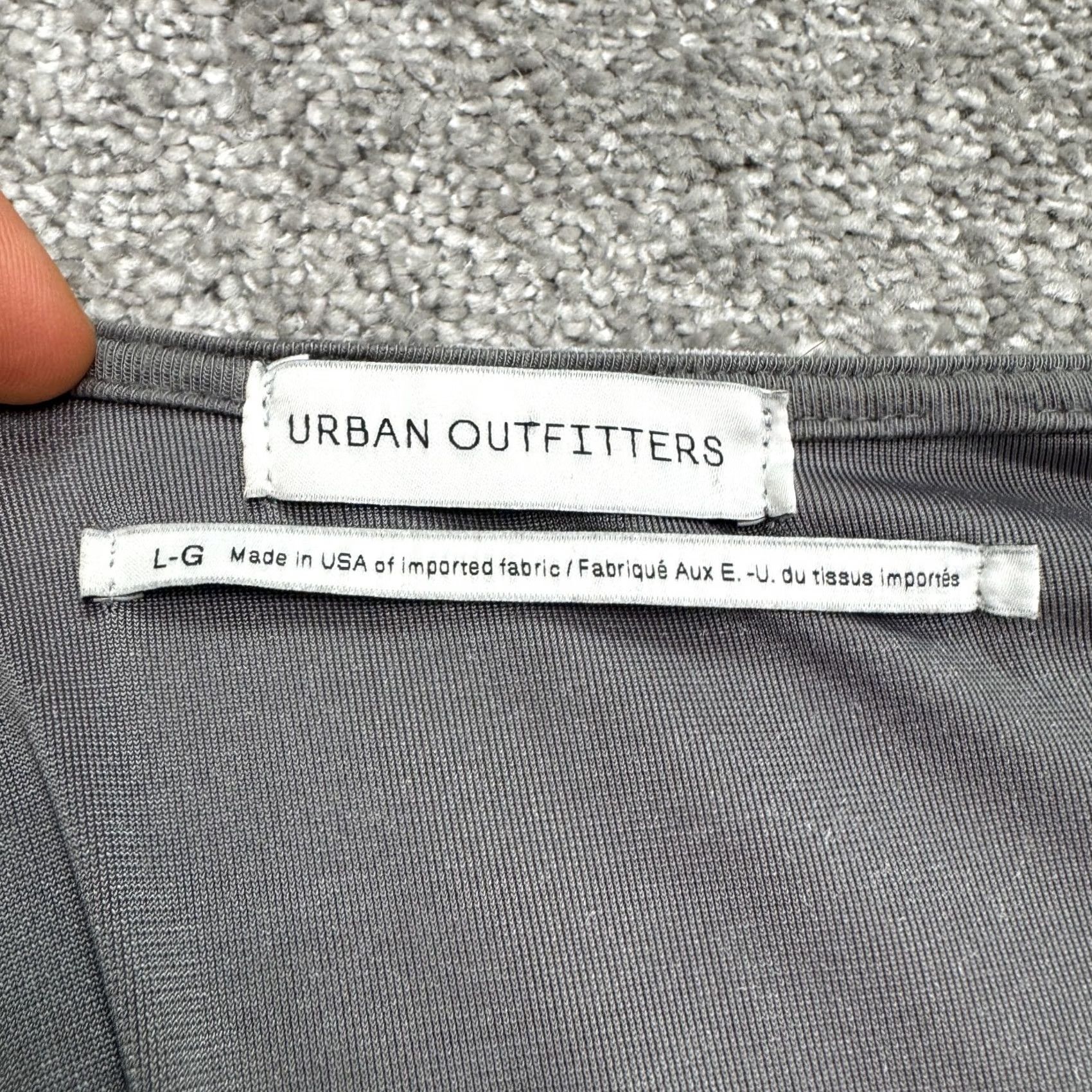 Urban Outfitters Urban Outfitters Velvet Wide Leg Jumpsuit Womens Large Silver Gray V-Neck Party Size 36" / US 14 / IT 50 - 5 Thumbnail