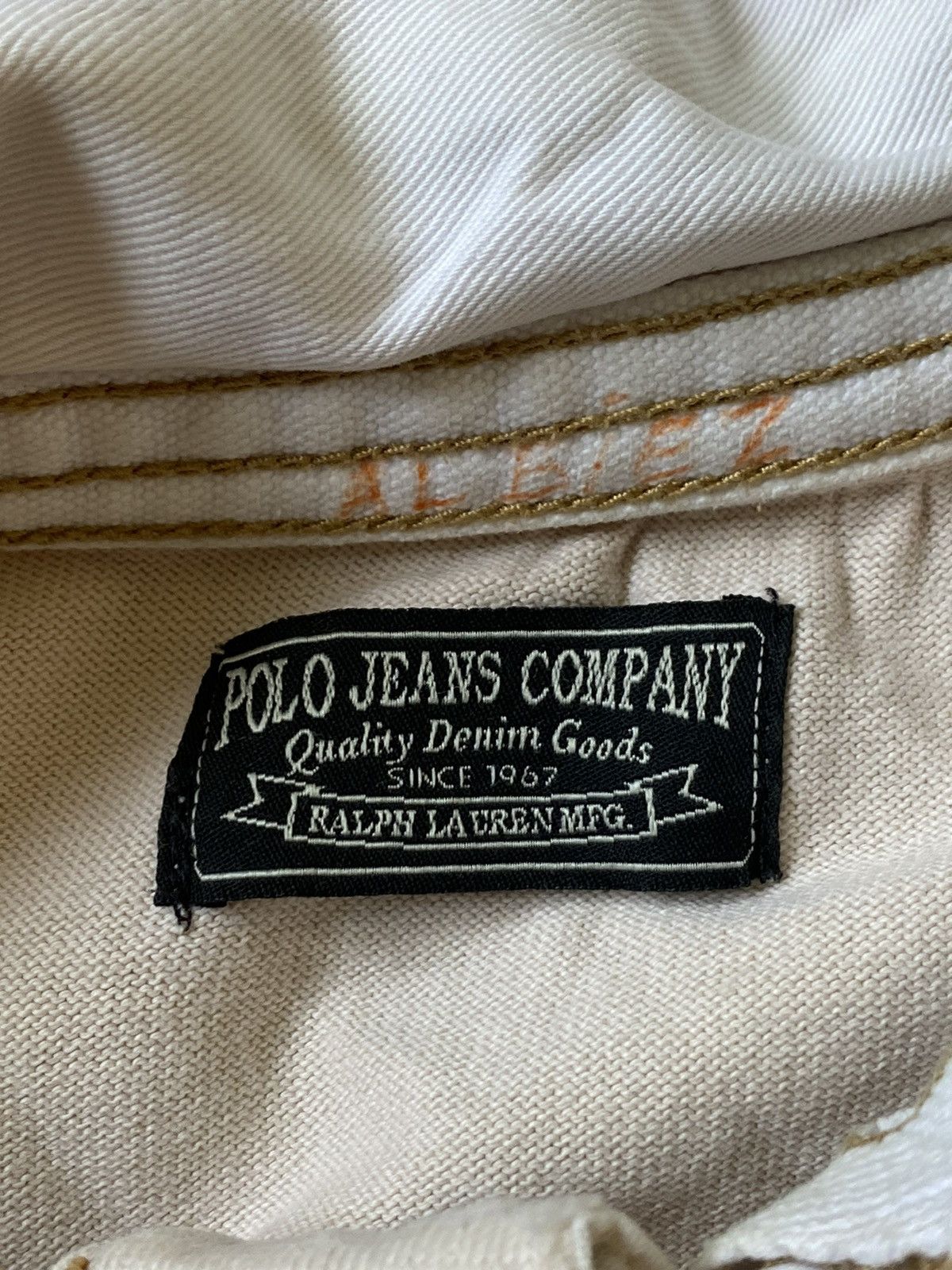 Polo Ralph Lauren Vintage Polo Jeans Co Ralph Lauren Rugby Beige Mens 2XL Size US XXL / EU 58 / 5 - 11 Thumbnail