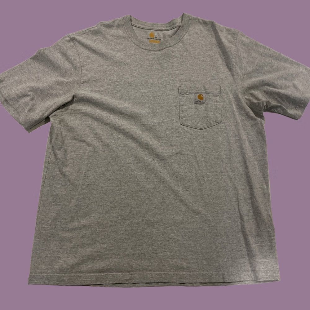 Carhartt Carhartt T-Shirt Mens XL Short Sleeve Crew Neck Gray Pocket Loose Fit Size US XL / EU 56 / 4 - 1 Thumbnail