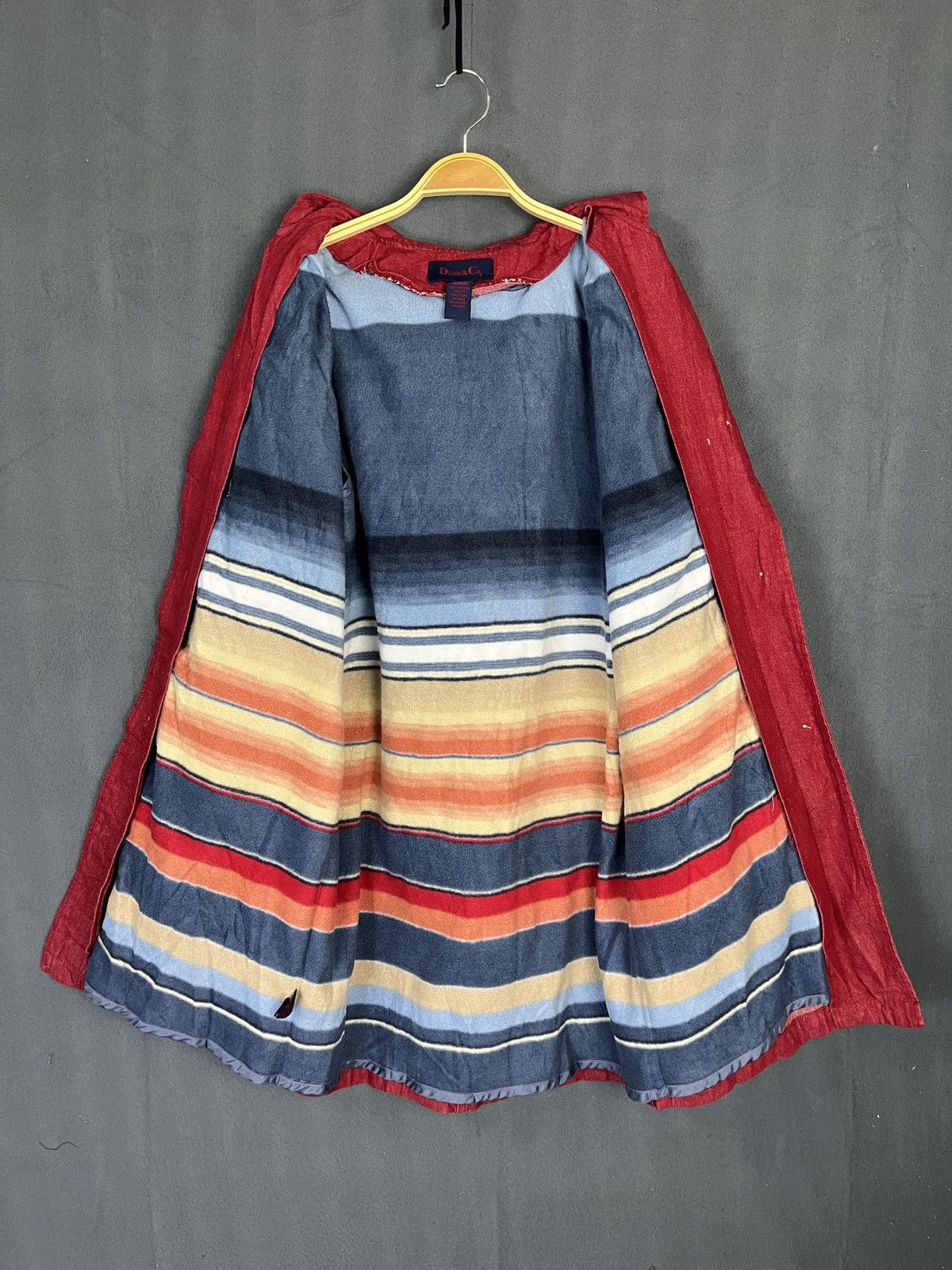 Denim & Co. × Japanese Brand Denim & Co Duffle Coat Red Denim Jacket w Detachable Lining Size US M / EU 48-50 / 2 - 8 Thumbnail