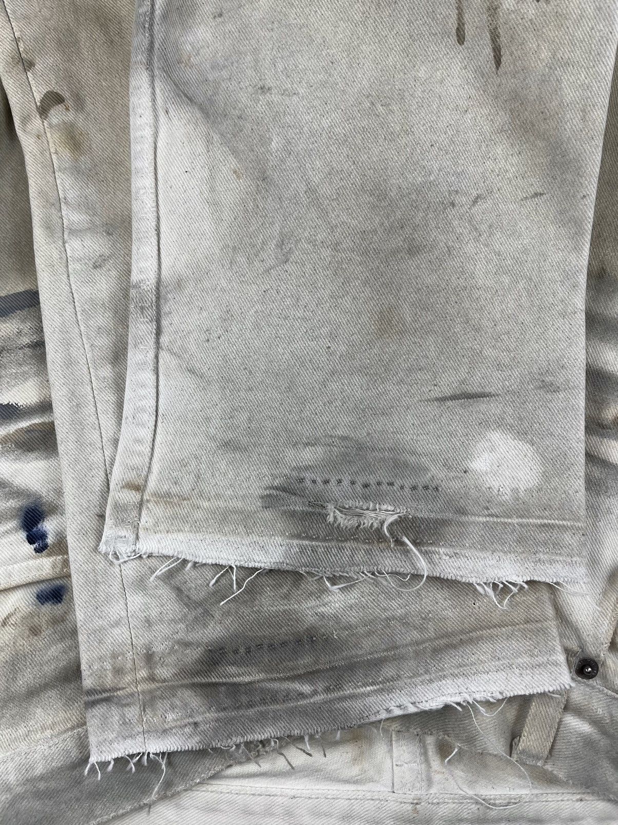 Helmut Lang SS03 Helmut Lang Dirty White Stained Bootcut Painter Denim Size US 30 / EU 46 - 8 Thumbnail