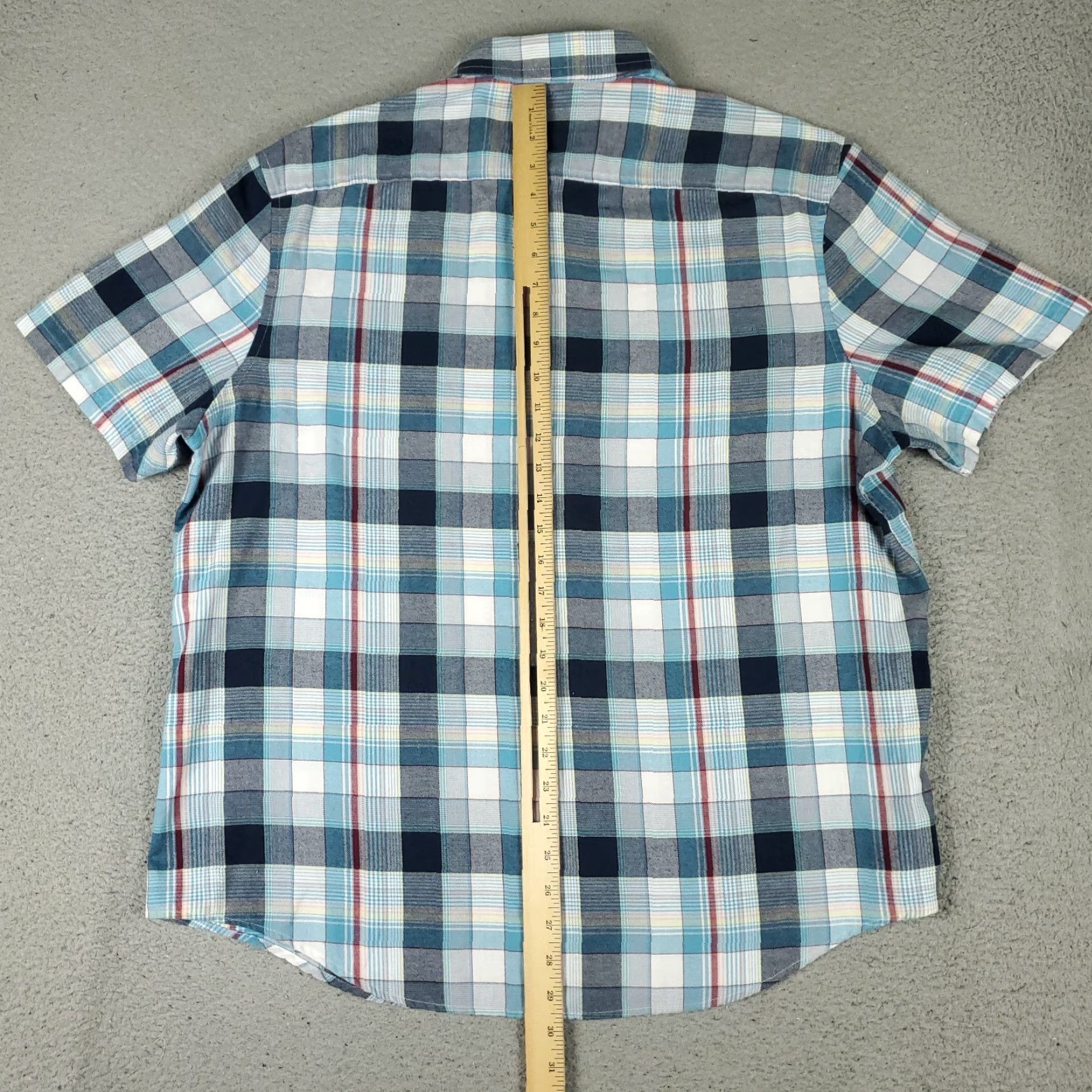 Original Penguin Penguin Original Shirt Mens 2XL Blue Plaid Short Sleeve Button-Up Casual Business Formal Party/Cocktail Workwear 2XL Mens Blue Penguin Shirt Size US XXL / EU 58 / 5 - 3 Thumbnail