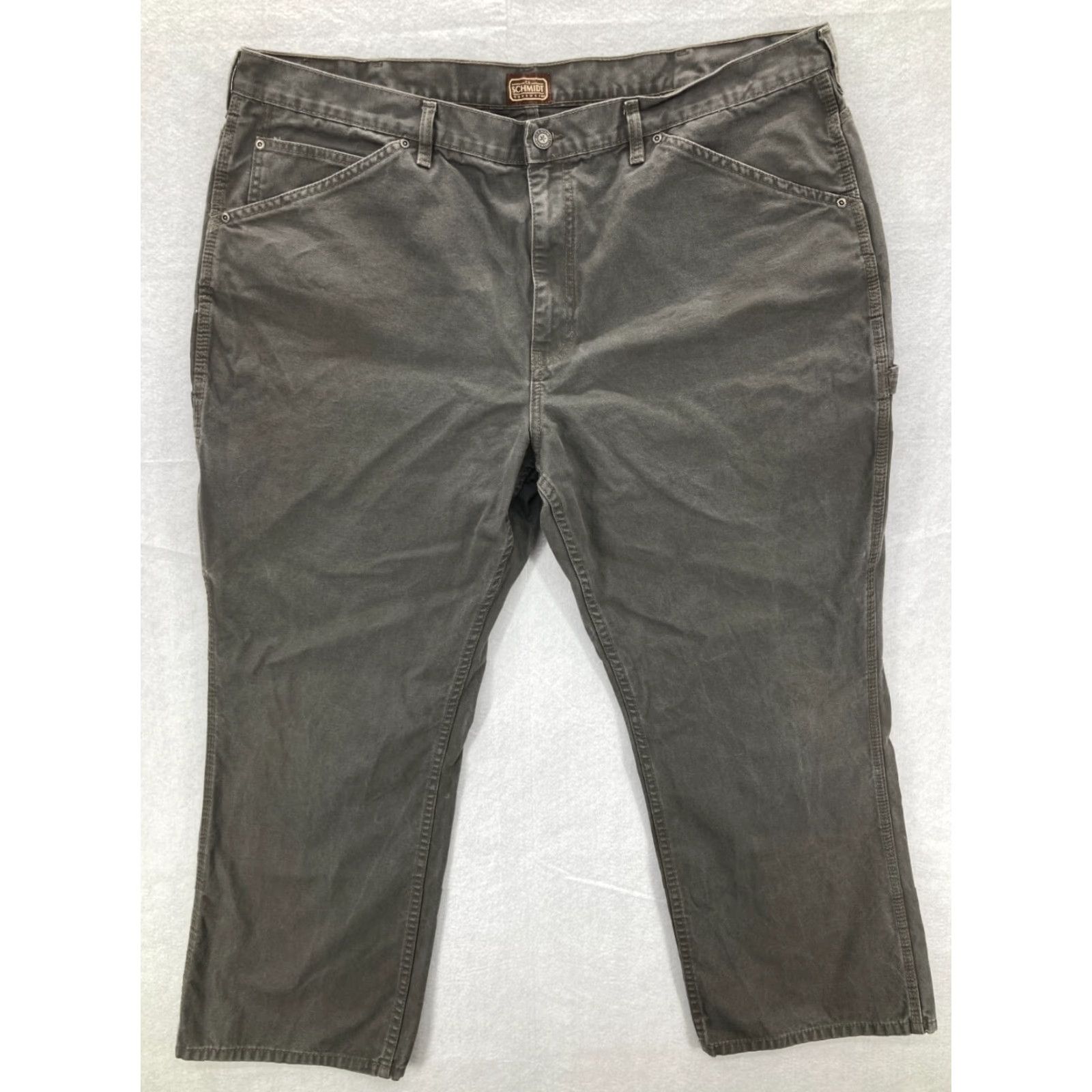 Vintage Schmidt Workwear Mens Size 46x30 Gray Denim Carpenter Jeans High Rise Bootcut Shirt/Jeans (Regular) Mens Size US 30 / EU 46 - 2 Thumbnail