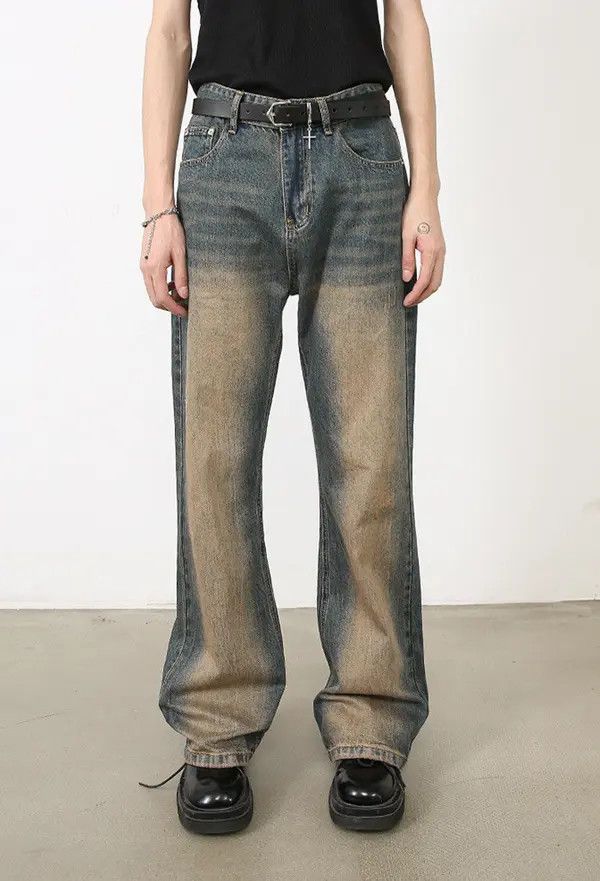 VIBE Hayama x ishi Men's washed distressed straight bootcut jeans Size US 32 / EU 48 - 1 Thumbnail