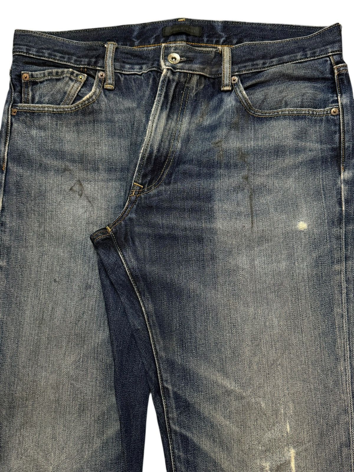 Uniqlo Vintage Y2K Japanese Uniqlo Blue Faded Wash Straight Leg Size US 34 / EU 50 - 3 Thumbnail