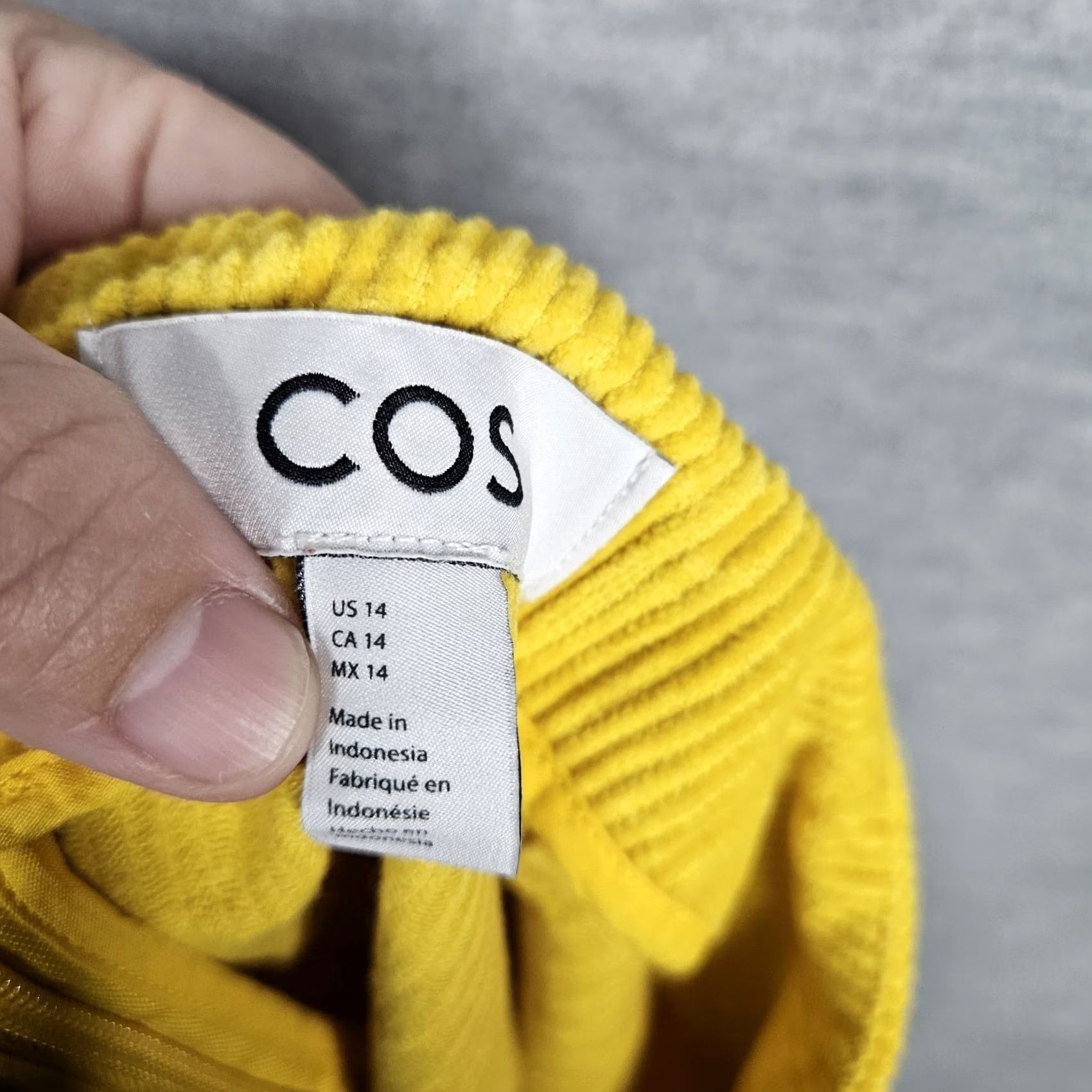 Cos Cos Women's Corduroy Mini Casual Zip Up Skirt Yellow Size 14 Size 36" / US 14 / IT 50 - 5 Thumbnail