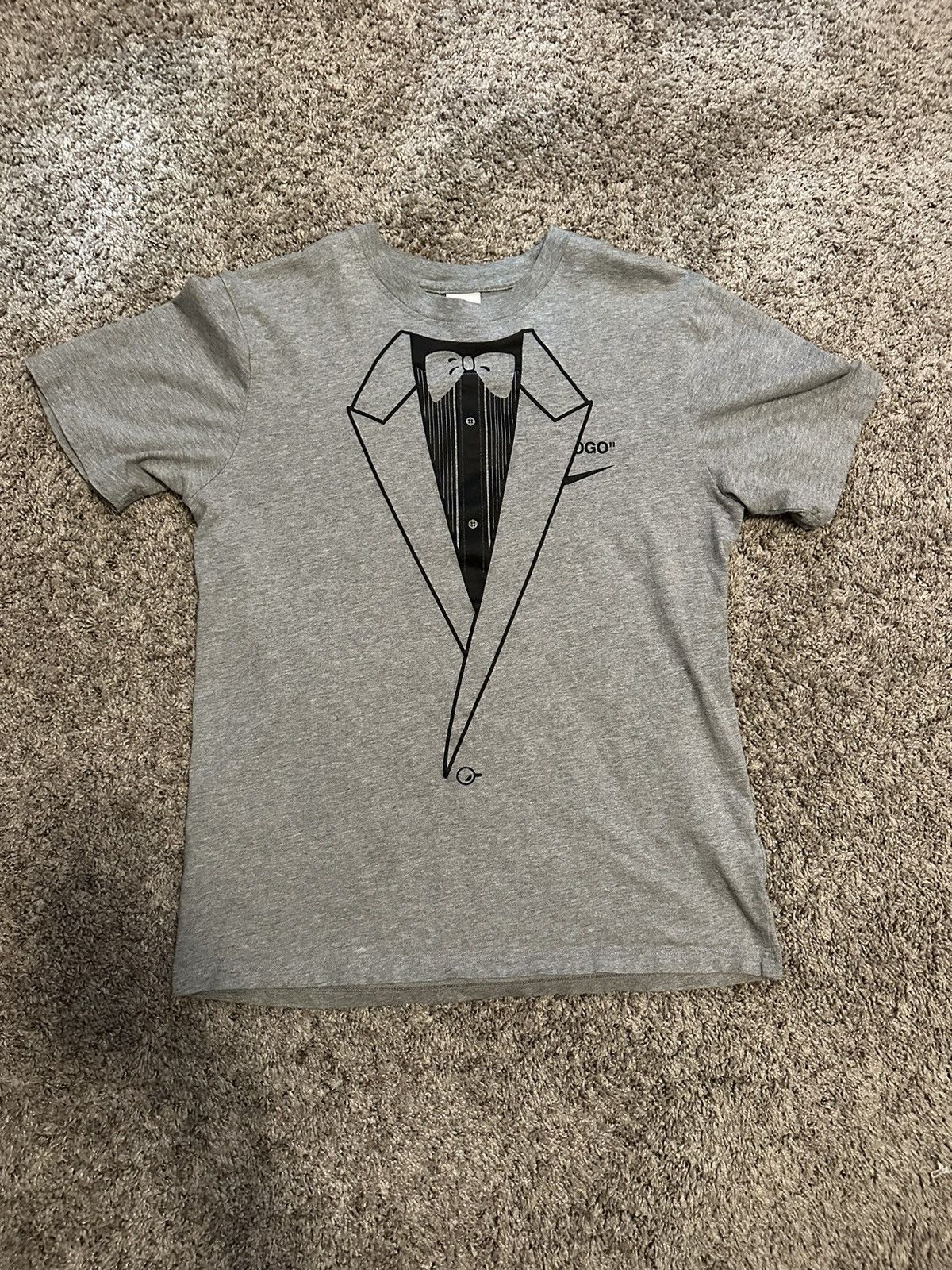 Nike off white tuxedo t shirt best sale