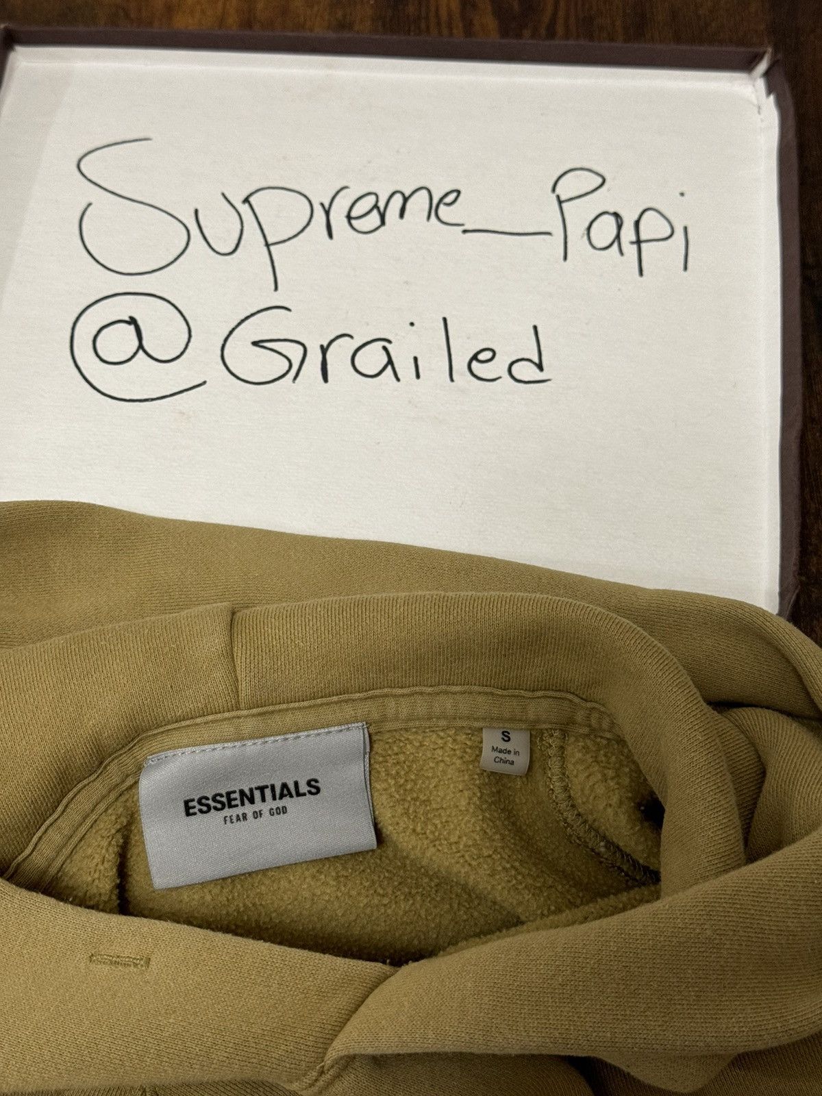 Fear of God 💥Fear of God Essentials Appliqué Pullover Hoodie SZ S Amber Size US S / EU 44-46 / 1 - 12 Thumbnail