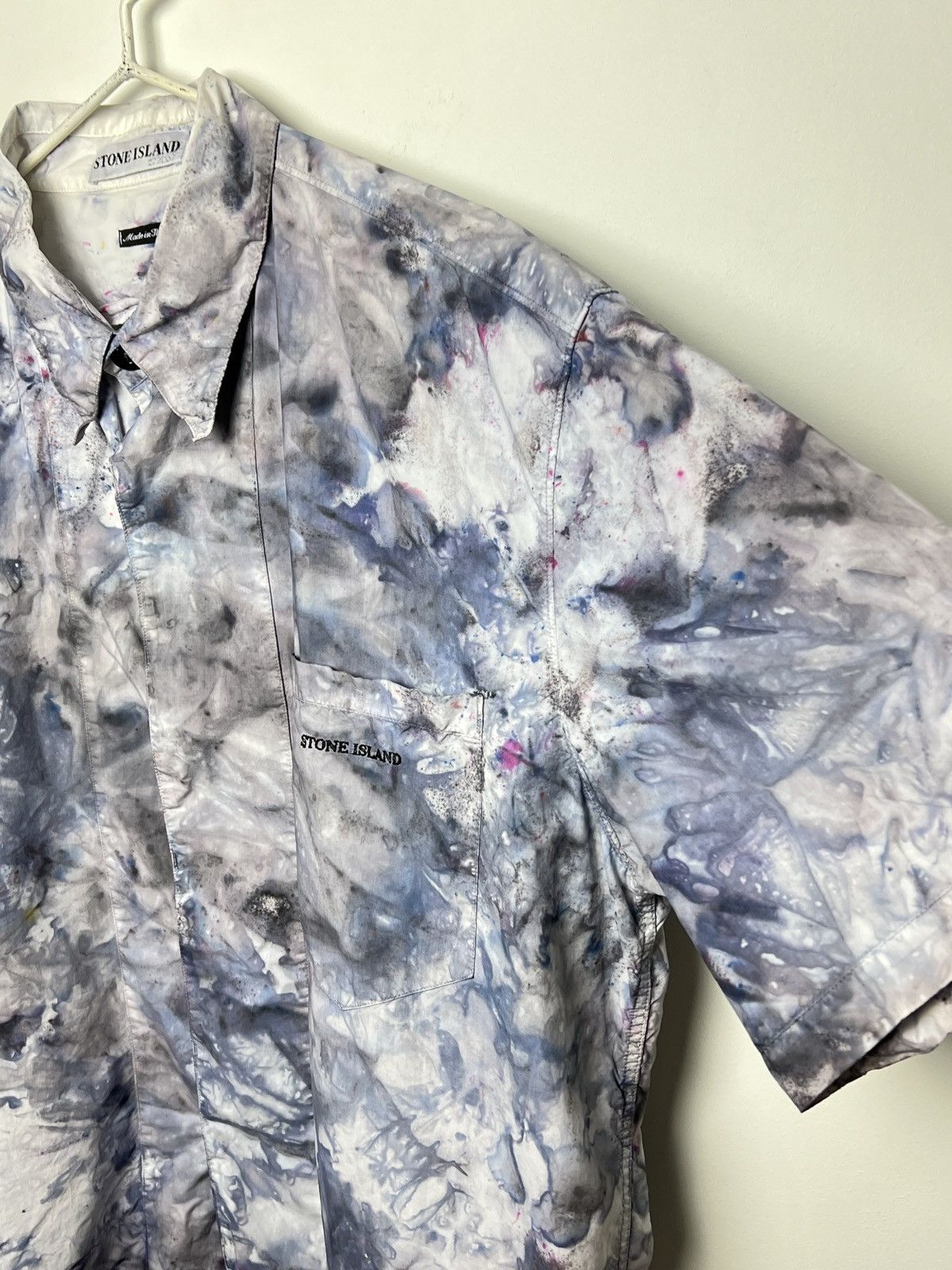 Stone Island stone island ice camo shirt y2k tie dye shirt L-Xl Size US L / EU 52-54 / 3 - 6 Thumbnail