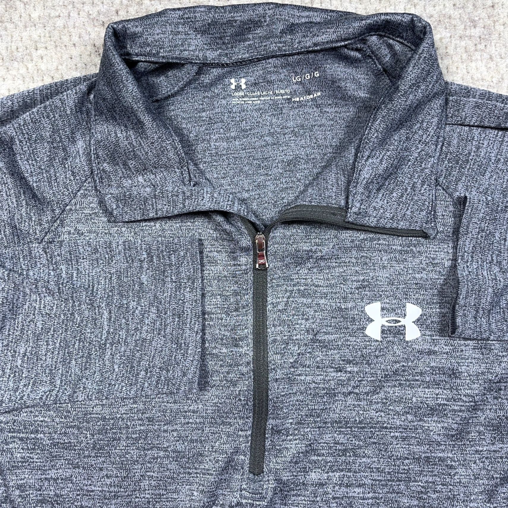 Under Armour Under Armour Shirt Women L Gray Pullover 1/4 Zip Loose Fit Running Activewear Casual Modern Sports Womens Size L / US 10 / IT 46 - 2 Thumbnail