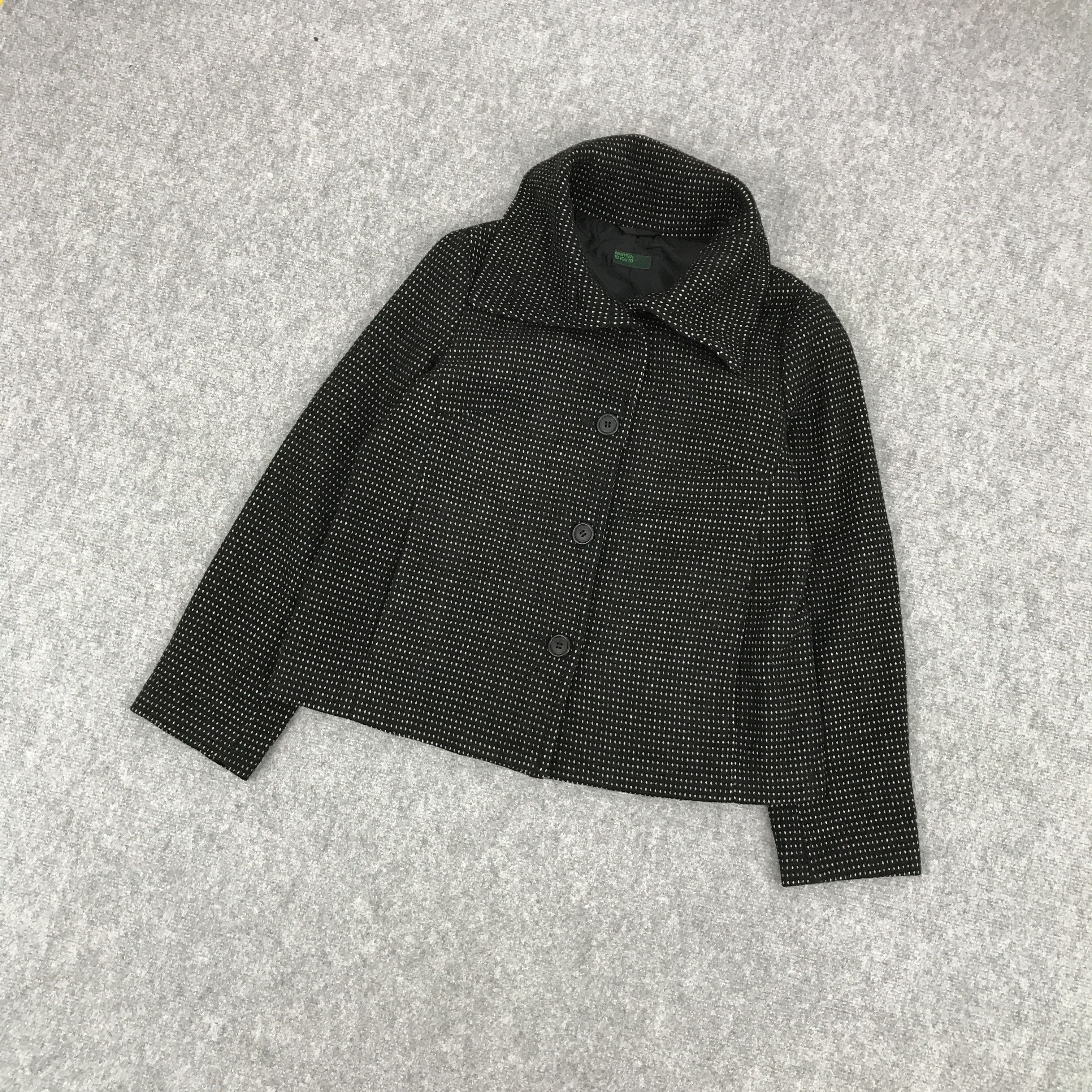 Benetton × Japanese Brand BENETTON BUTTON WOOL JACKET Size US M / EU 48-50 / 2 - 3 Thumbnail