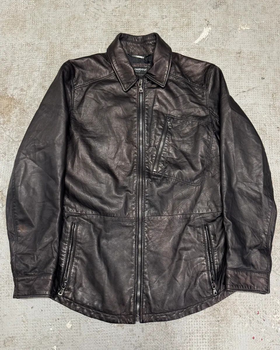 Dolce & Gabbana FW2012 Dolce & Gabbana Black Lamb Leather Jacket Size US S / EU 44-46 / 1 - 1 Thumbnail