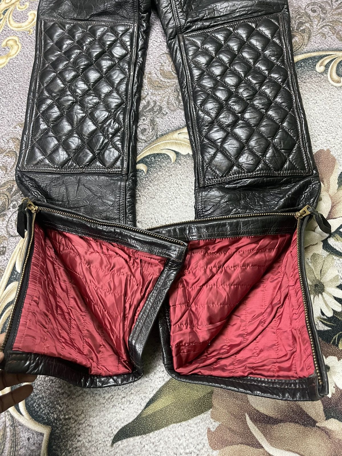 DuPont × WEST RIDE West Ride Dupont Buffalo Leather Racing Motorcycle Size US 31 - 12 Thumbnail