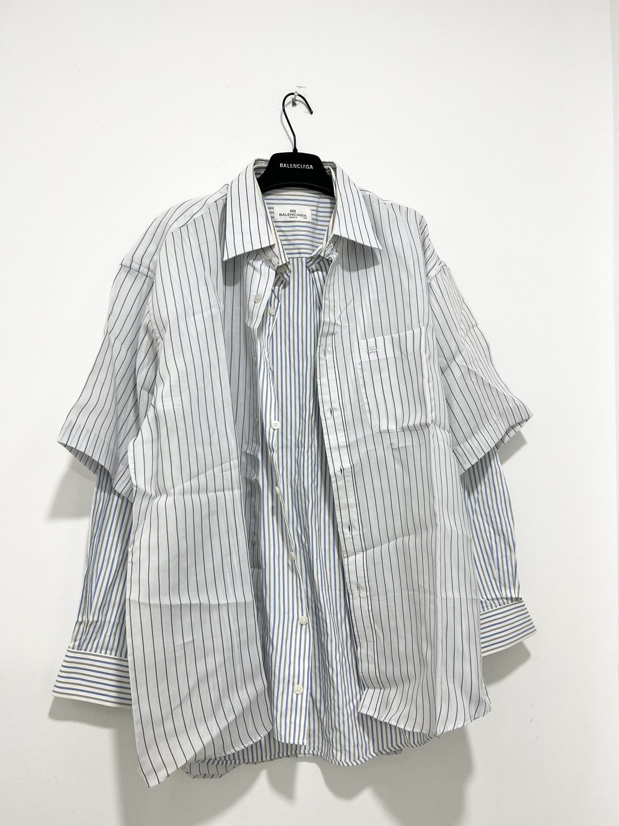 Balenciaga Balenciaga Hybrid Double Layer Shirt Size US L / EU 52-54 / 3 - 7 Thumbnail