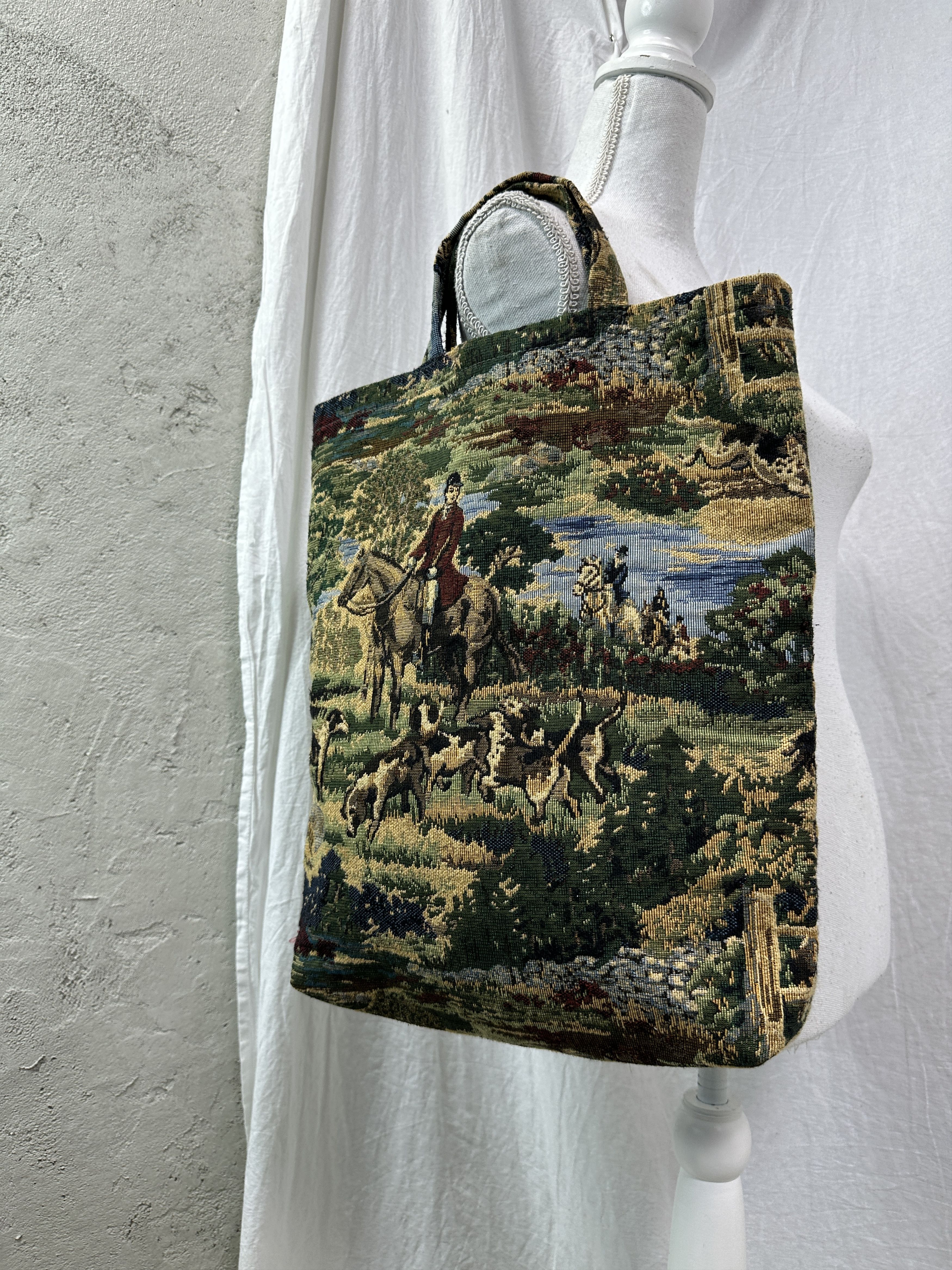 Vintage Vintage Jacquard Printed Handbag Y2K Size ONE SIZE - 1 Thumbnail