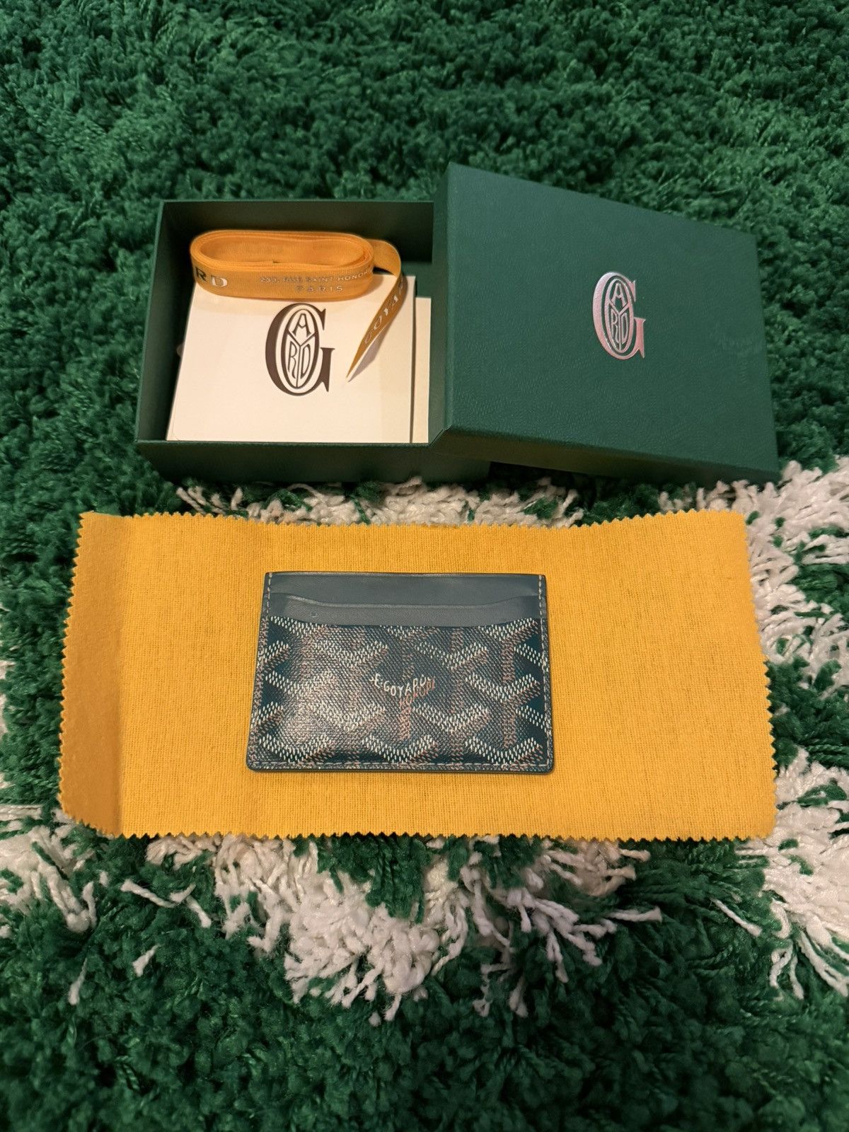 Goyard Saint Sulpice Card Case Holder Green Monogram