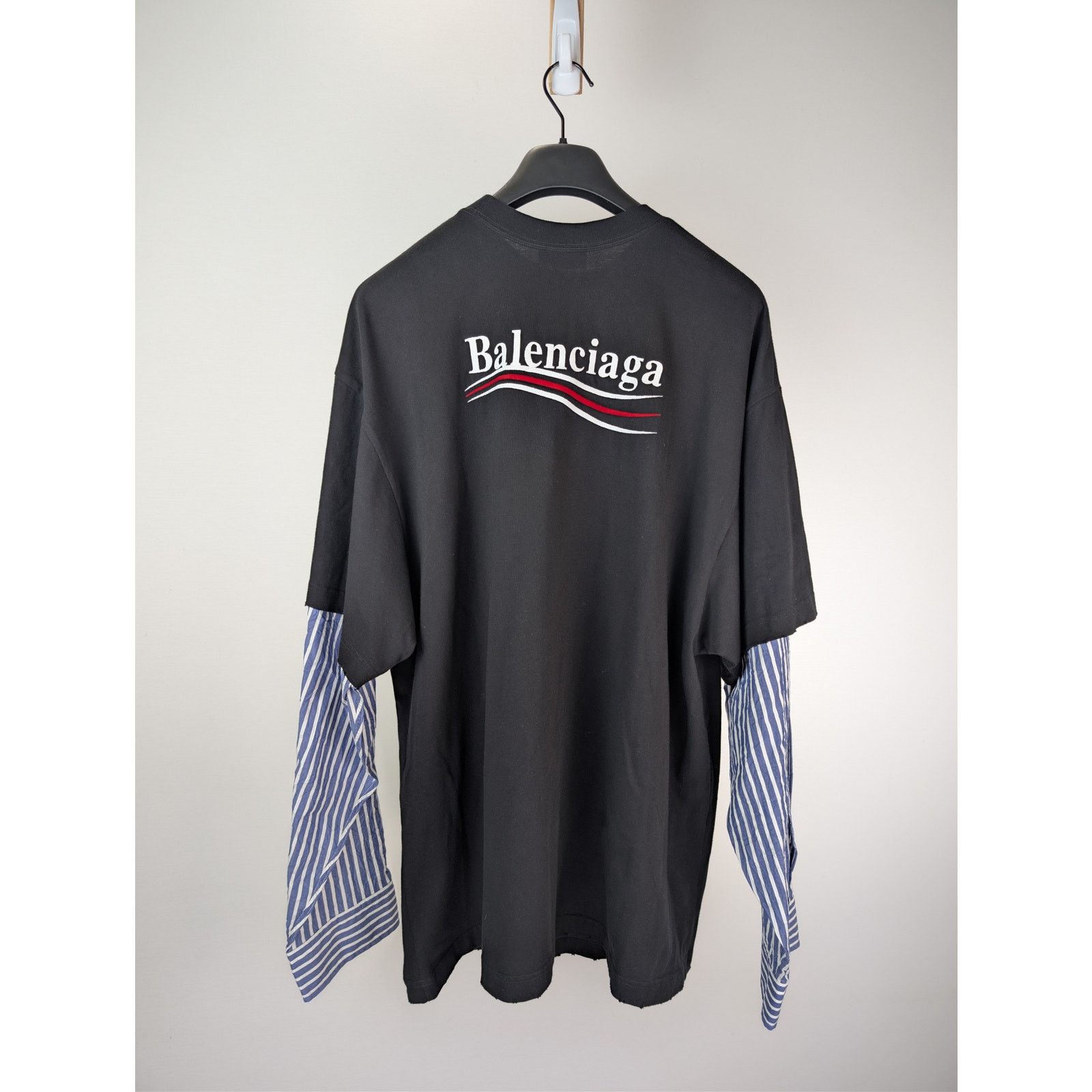 Balenciaga o1rshd1 Q:2 / Political Campaign Layered Jersey T-Shirt Size US XL / EU 56 / 4 - 10 Thumbnail