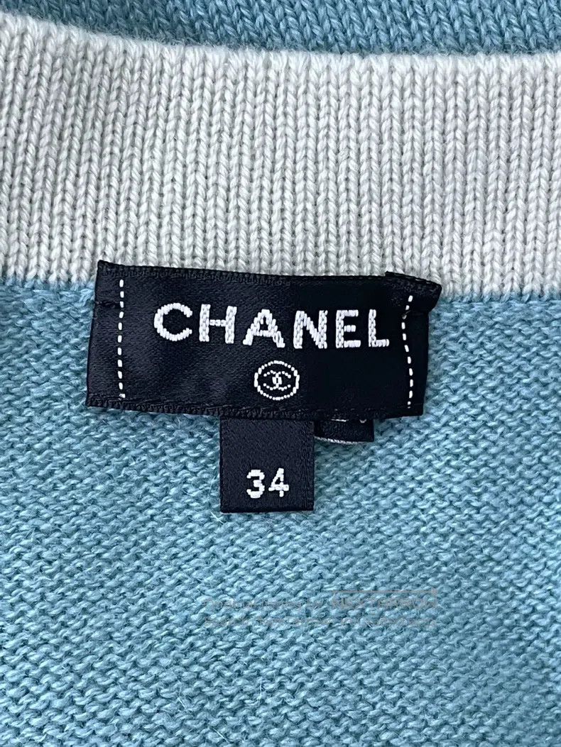 Chanel Chanel 25A blue colour-blocked suspender cashmere dress Size XXS / US 00 / IT 34 - 4 Thumbnail