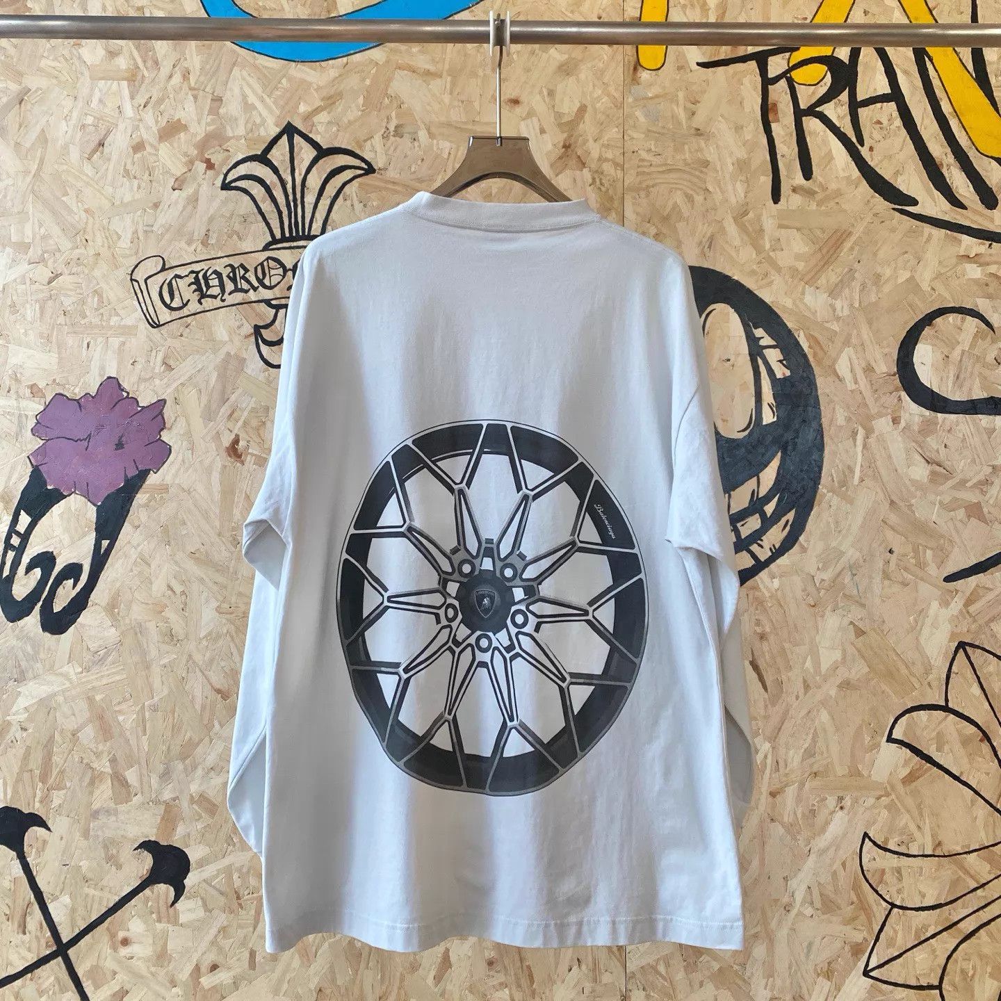 Balenciaga Balenciaga x Lamborghini Car Print Crew Drop LS Size US L / EU 52-54 / 3 - 6 Thumbnail