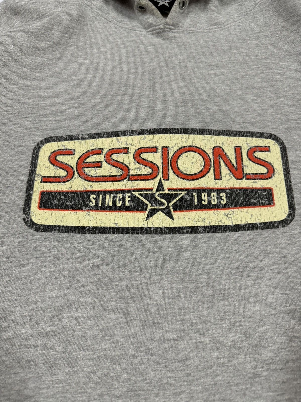 Sessions × Vintage Vtg🔥Session Old Logo Snowboarder Backen Punk Rock Hoodie Size US L / EU 52-54 / 3 - 12 Thumbnail