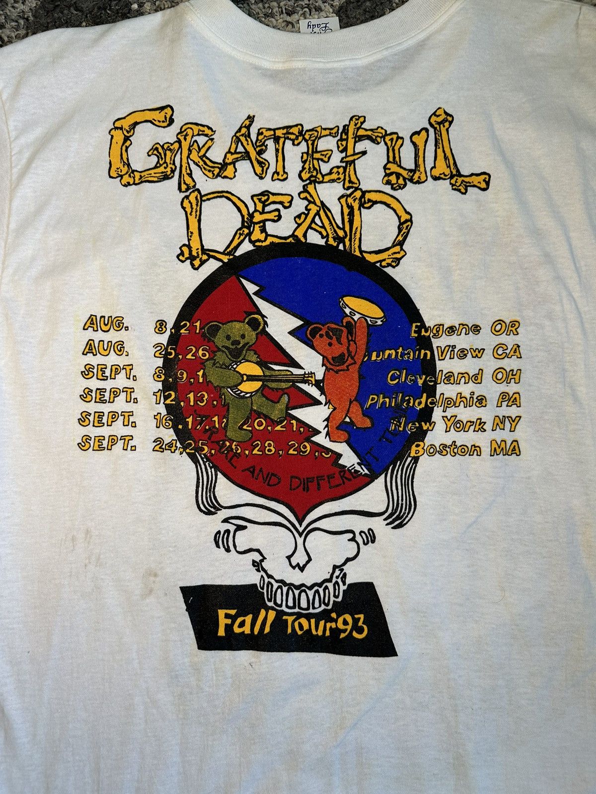 Grateful Dead Vintage Grateful Dead Fall 1993 Tour tee Size US L / EU 52-54 / 3 - 4 Thumbnail