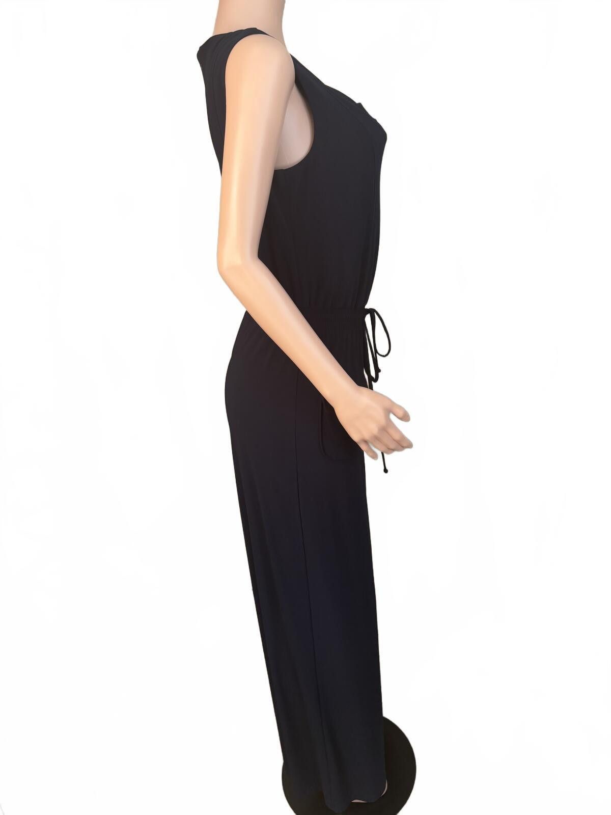 Vince Camuto Vince Camuto Black Jumpsuit with Drawstring Waist. Small. Size 28" / US 6 / IT 42 - 5 Thumbnail