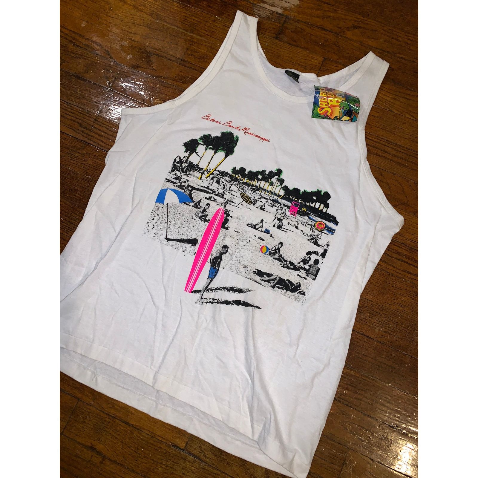 Anvil × Vintage Vtg 90s Biloxi Beach Mississippi Tank Top XL USA Anvil Size US XL / EU 56 / 4 - 4 Thumbnail