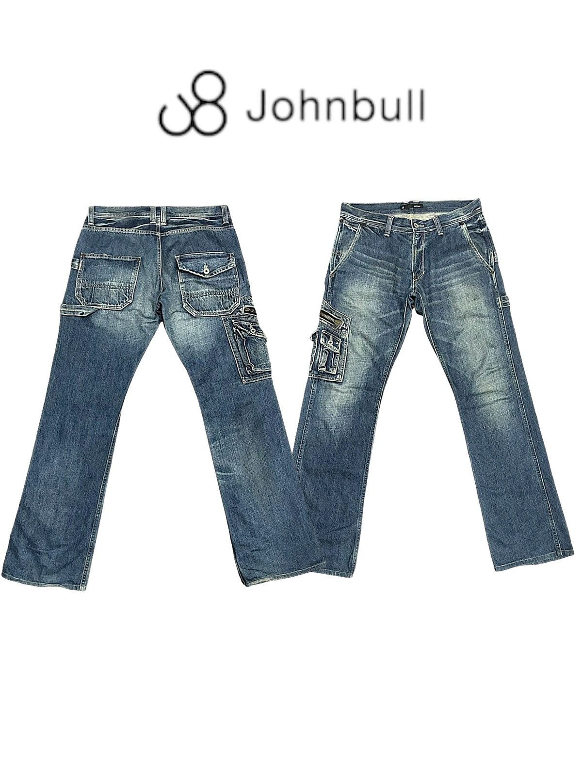 Johnbull Vintage Johnbull Thigh Cargo Pocket Carpenter Denim Jeans Size US 33 - 2 Thumbnail