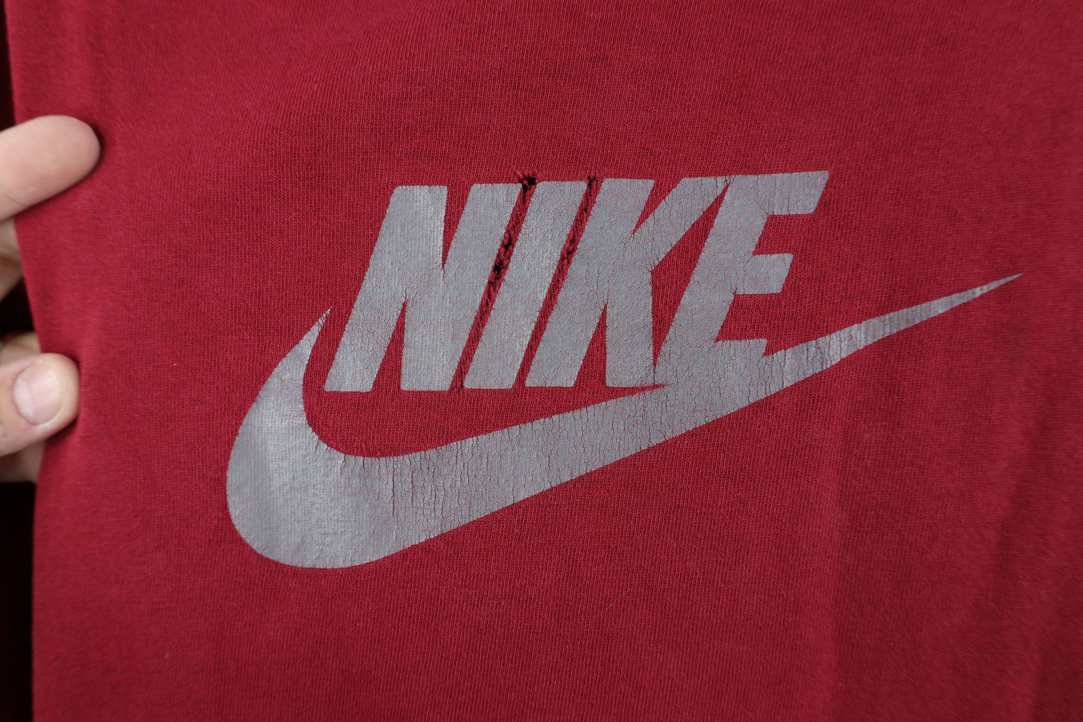 Nike Vintage 90s Nike Scott Big Swoosh Short Sleeve T-Shirt Size US XXL / EU 58 / 5 - 4 Thumbnail