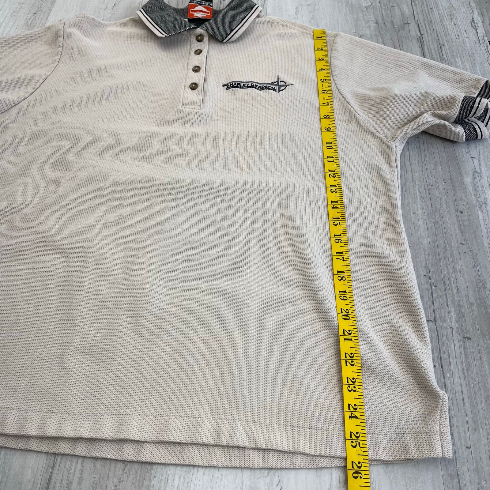 Harley Davidson Nassau Bahamas Harley Davidson Waffle Knit Polo Shirt Size XL / US 12-14 / IT 48-50 - 11 Thumbnail