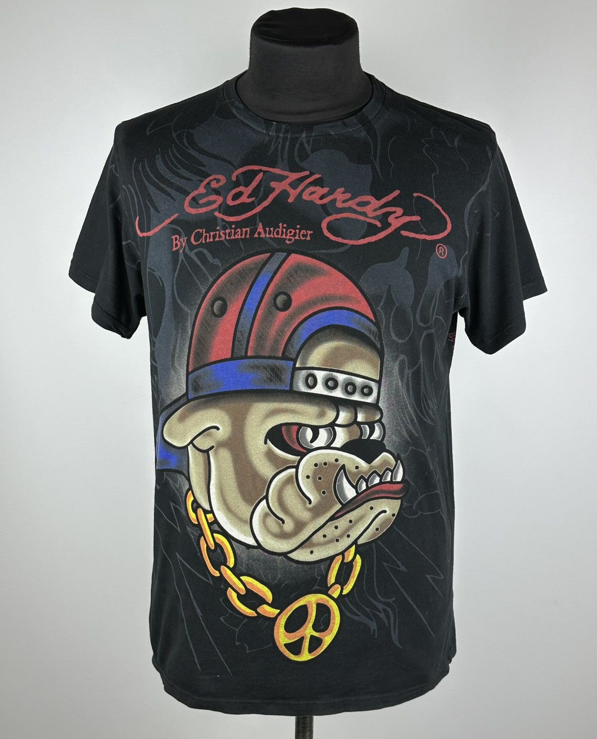 Ed Hardy Ed Hardy bulldog big logo T-shirt y2k tee Made In USA Size L Size US L / EU 52-54 / 3 - 1 Thumbnail