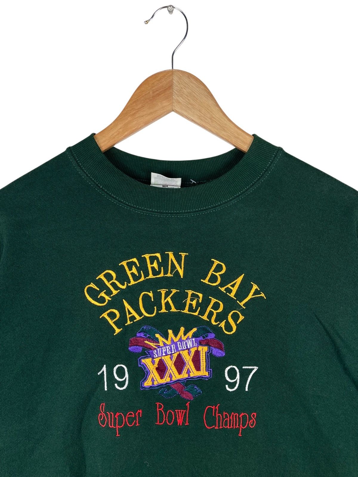 NFL Vintage 1997 Super Bowl Champs Green Bay Packers Sweatshirt Size US XL / EU 56 / 4 - 3 Thumbnail