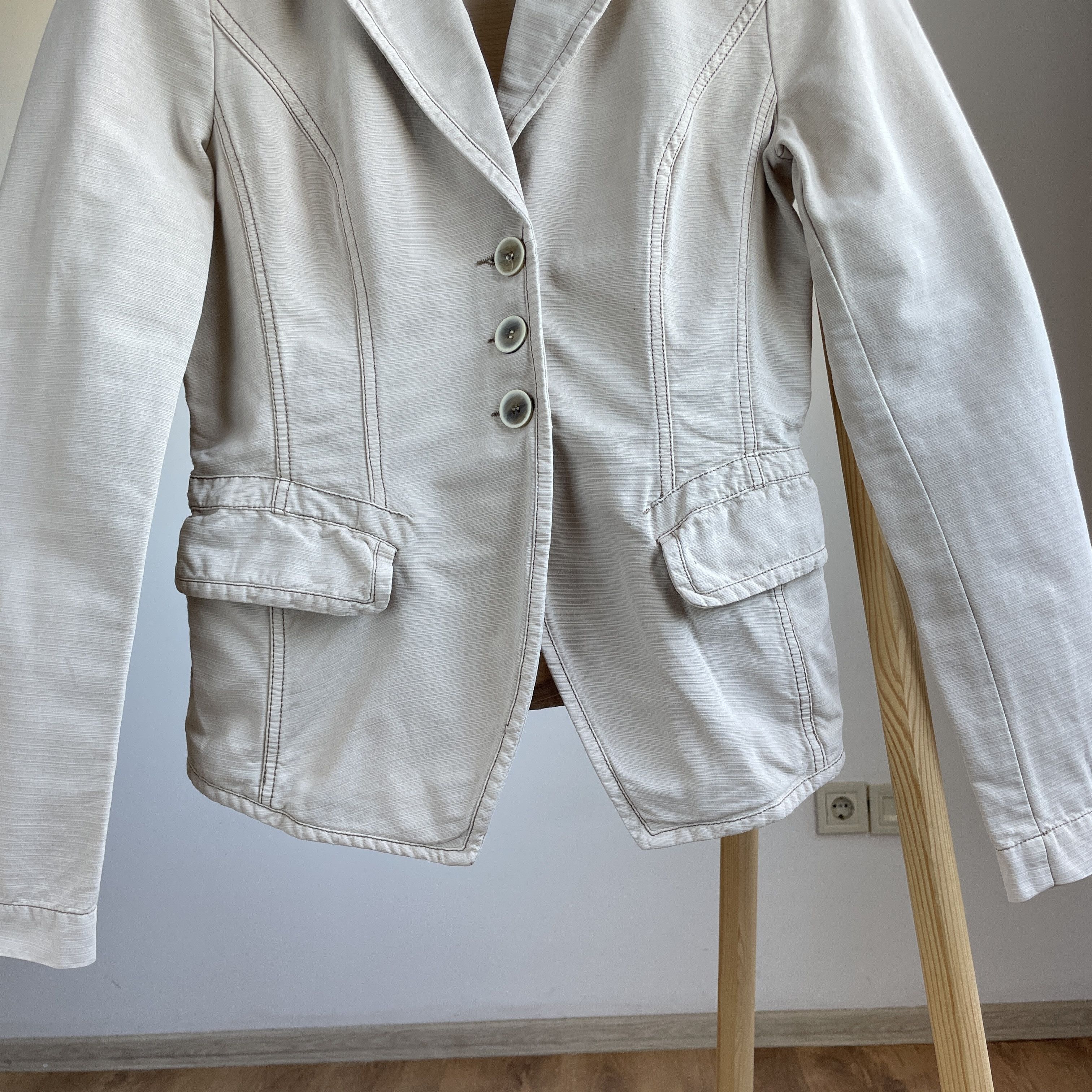 MAX&Co. Max & Co. Active Max Mara Womens Cotton Blazer Size XL / US 12-14 / IT 48-50 - 6 Thumbnail