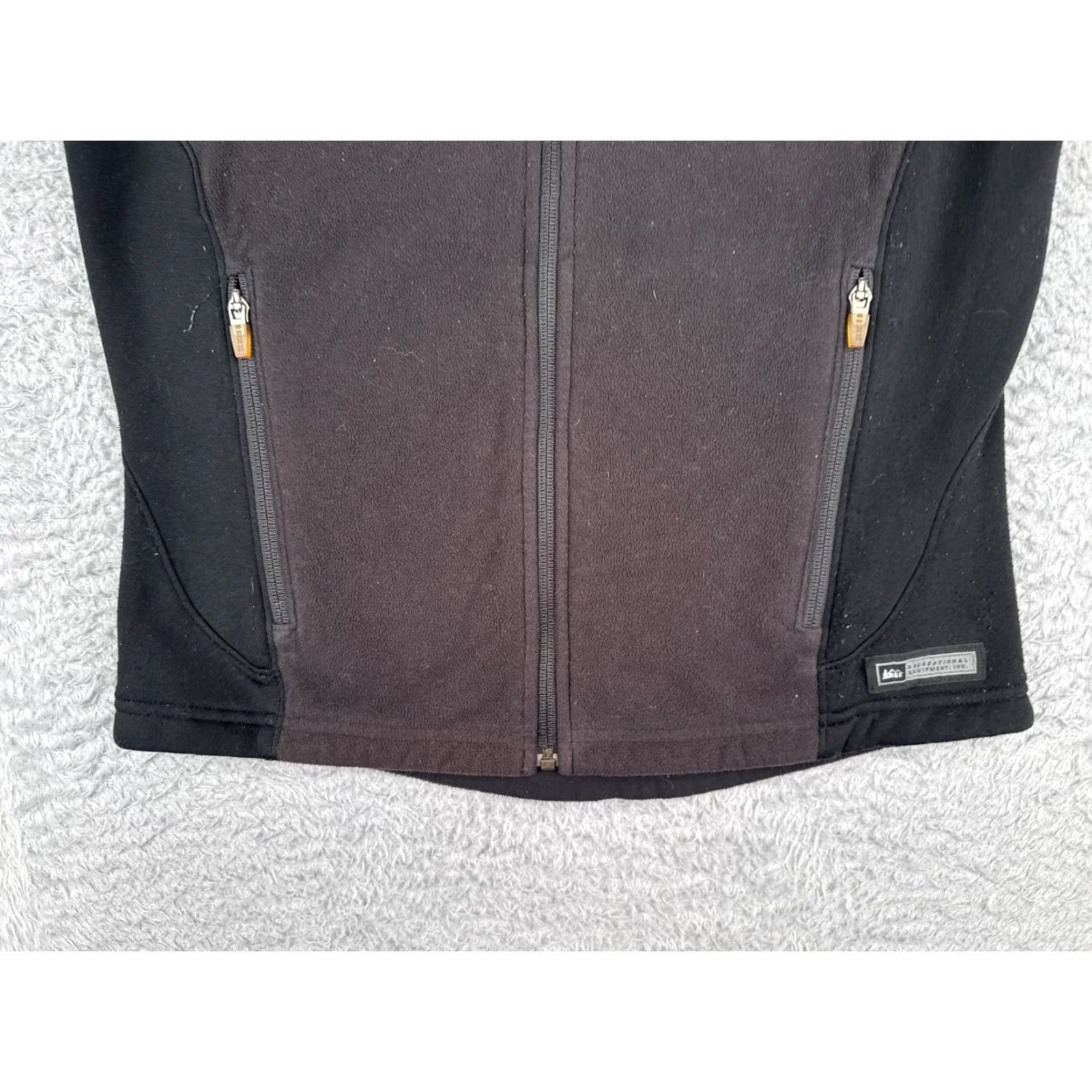 Vintage REI Vest Women Small Black Full Zip Long Sleeve Polyester Fleece Mock Neck READ Size S / US 4 / IT 40 - 5 Thumbnail