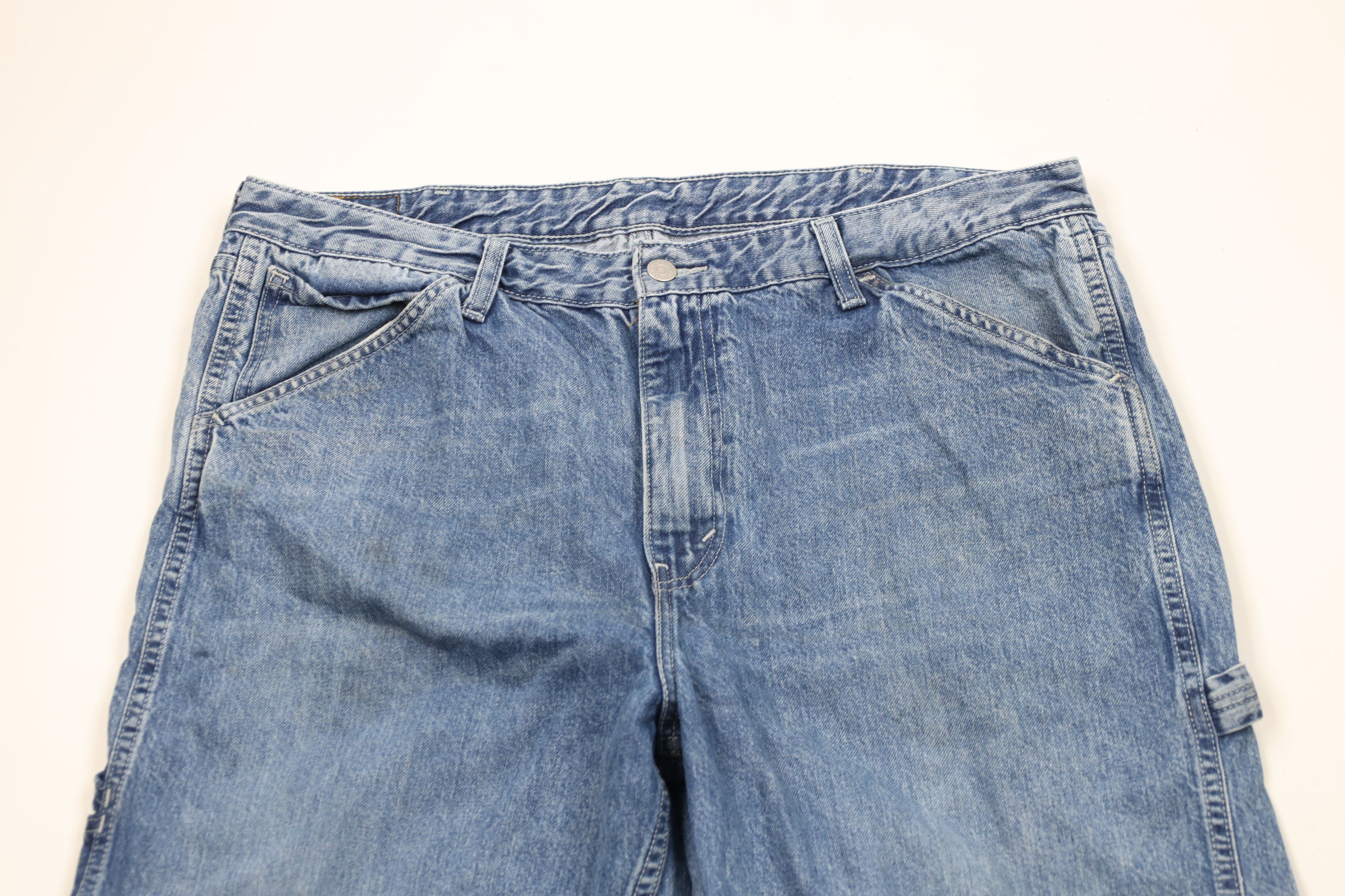 Levi's × Vintage Vintage Y2K Levis Baggy Wide Leg Dungaree Denim Jeans Blue Size US 38 / EU 54 - 2 Thumbnail