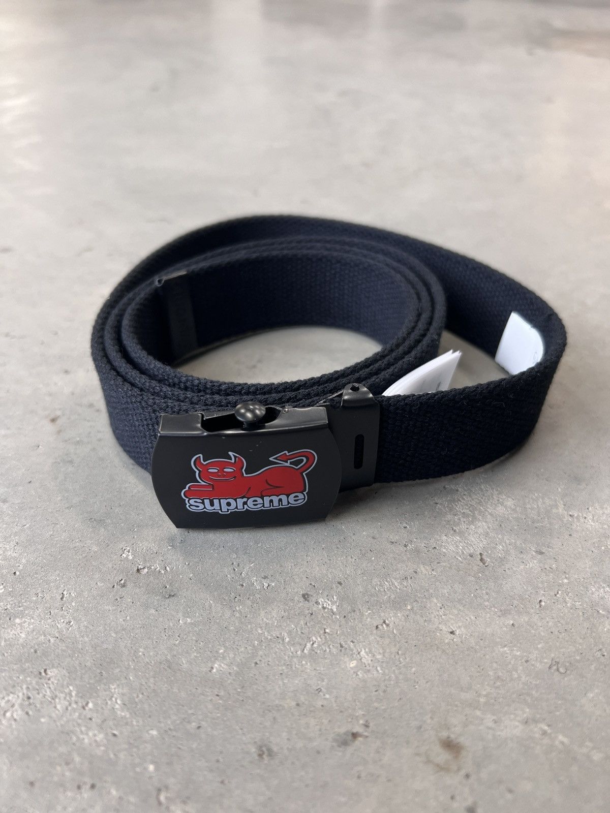 image of Supreme Toy Machine Webbing Belt Black, Men's