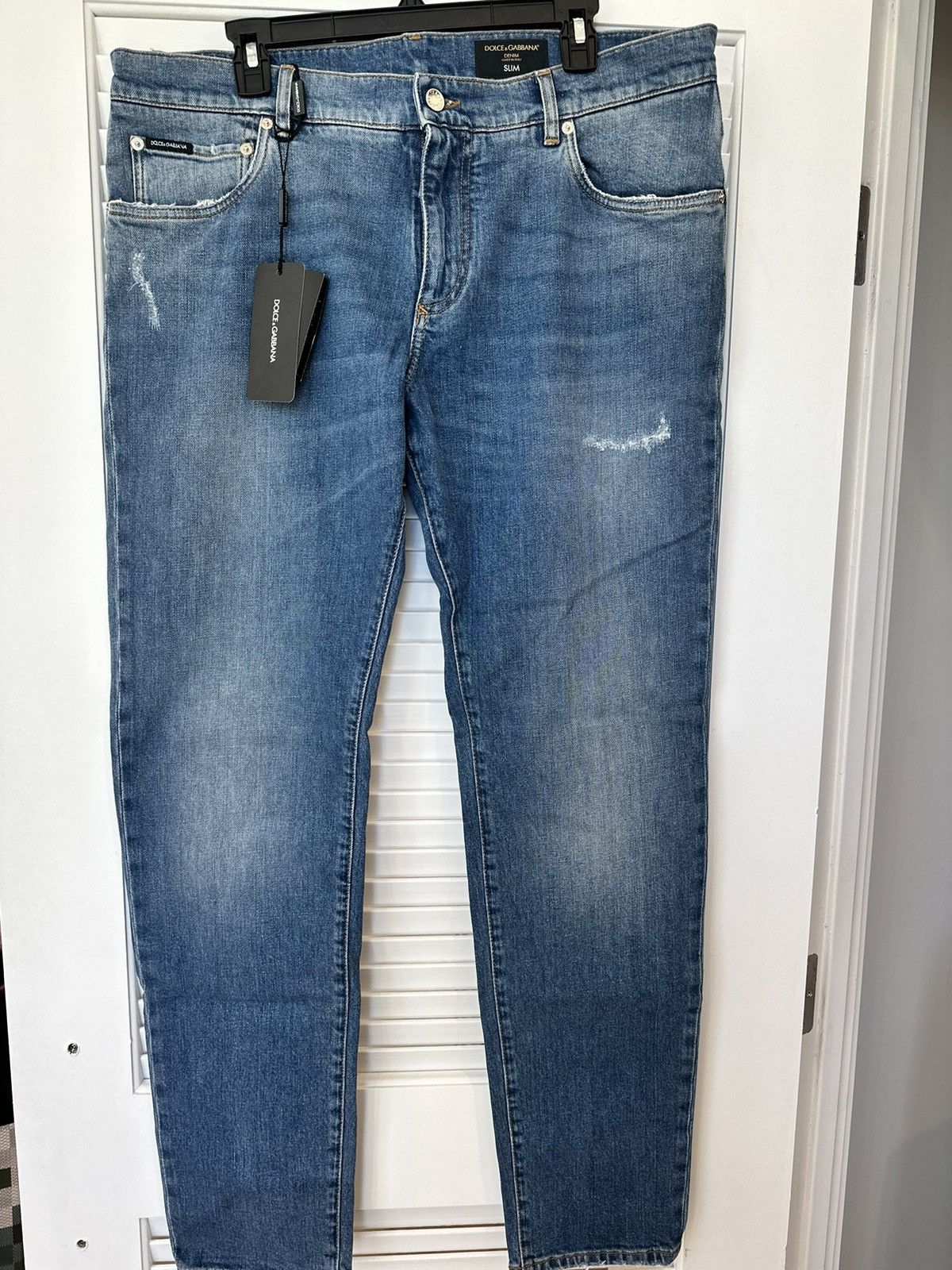 Dolce & Gabbana Dolce & Gabbana Men’s Blue Jeans Slim Fit Size US 44 / EU 60 - 1 Thumbnail