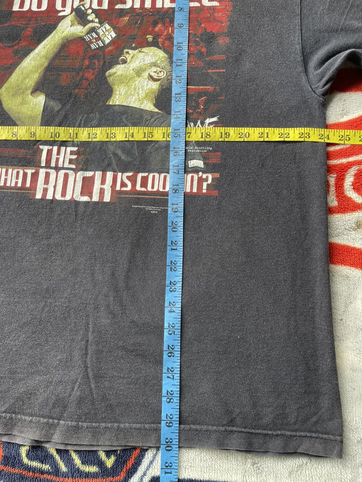 WWF Vintage 00's WWF The Rock "What The Rock Is Cookin' Tee Size US XL / EU 56 / 4 - 16 Thumbnail
