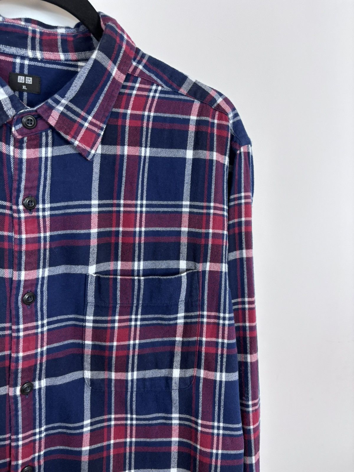 Uniqlo Uniqlo Men’s Plaid Check Pocket Button Up Flannel Shirt Size US XL / EU 56 / 4 - 5 Thumbnail