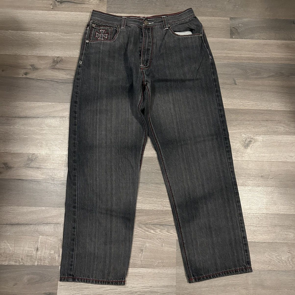 Japanese Brand × Vintage Vintage embroidered jeans from Japan Size US 36 / EU 52 - 4 Thumbnail