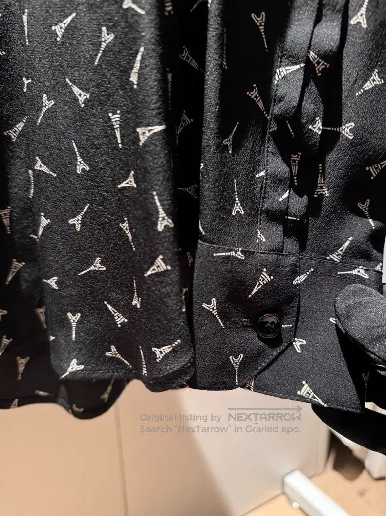 Saint Laurent Paris Saint Laurent Paris size 39 Silk Eiffel Tower Printed Shir Size US S / EU 44-46 / 1 - 4 Thumbnail