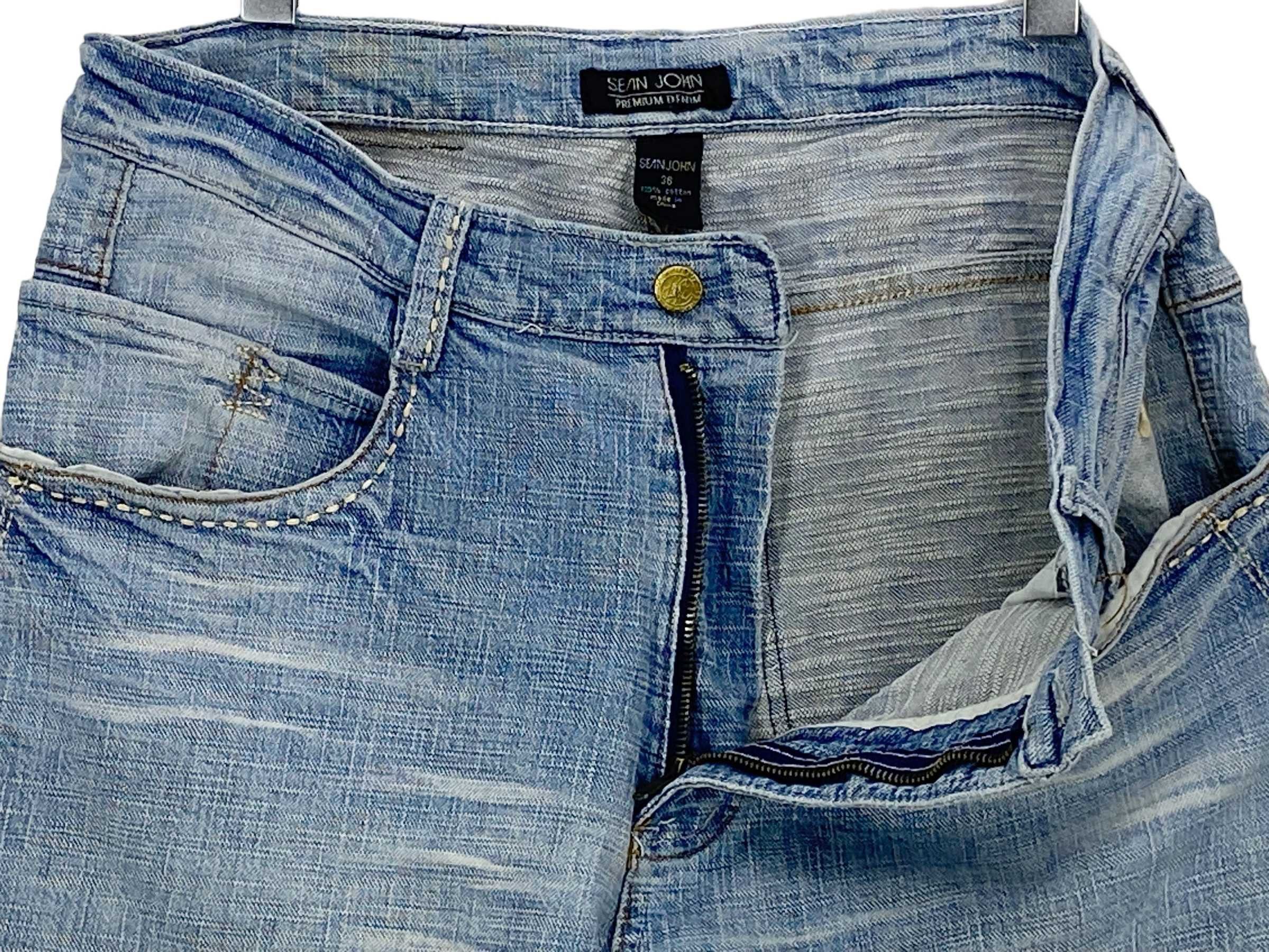 Sean John Sean John Baggy Denim Jeans Embroided Logo Jeans Hip Hop Size US 35 - 7 Thumbnail