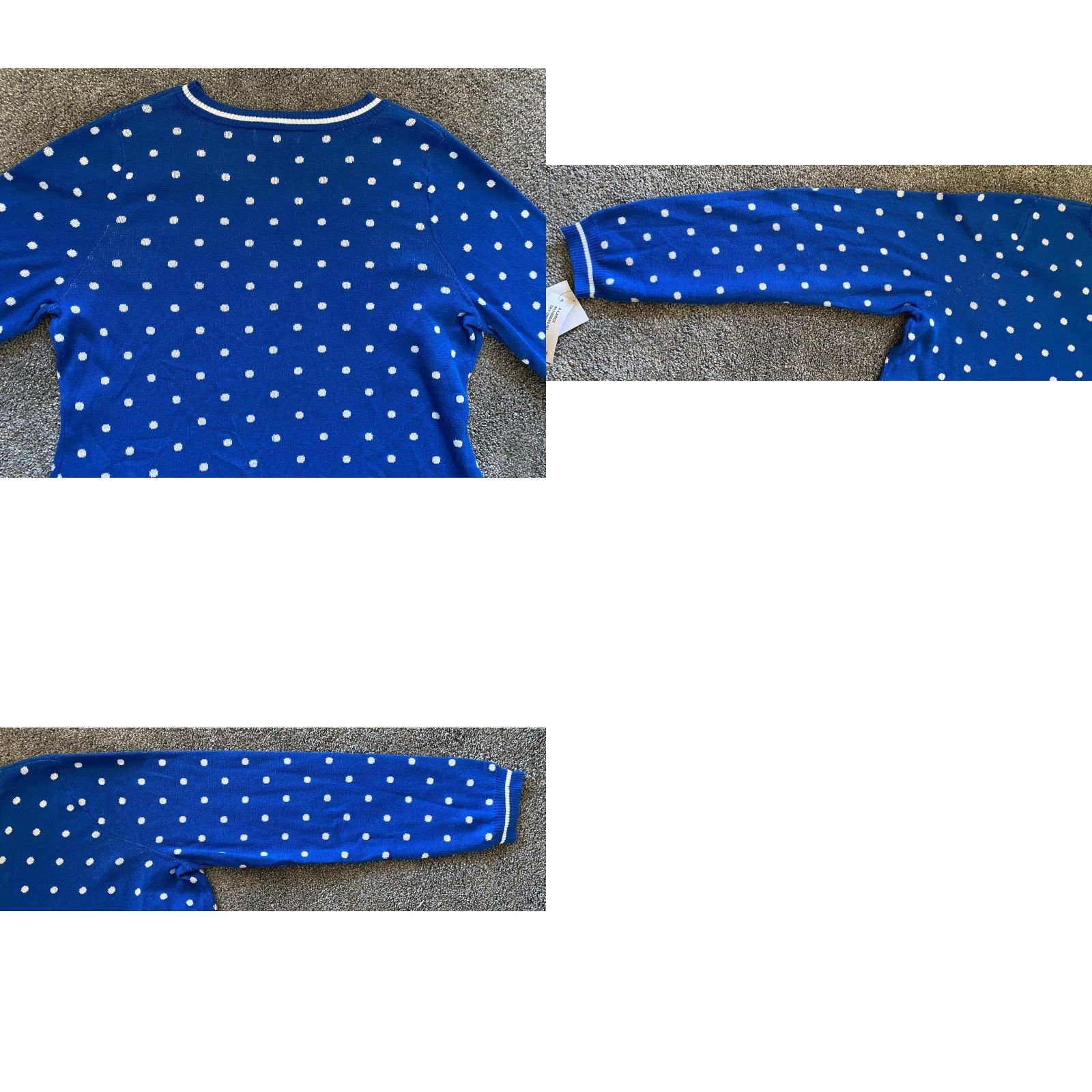 Liz Claiborne NWT New Liz Claiborne Sweatshirt Women’s XL Sky Driver Blue Polka Dot Long Sleeve Size XL / US 12-14 / IT 48-50 - 10 Thumbnail