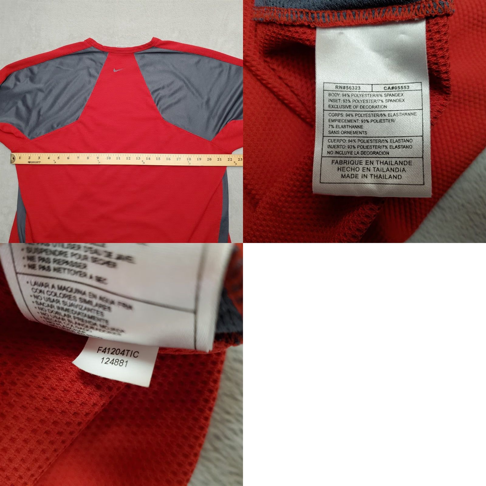 Nike VINTAGE Nike Sphere Dry Shirt Mens Large Red Long Sleeve Crewneck Casual Pullover Size US L / EU 52-54 / 3 - 8 Thumbnail