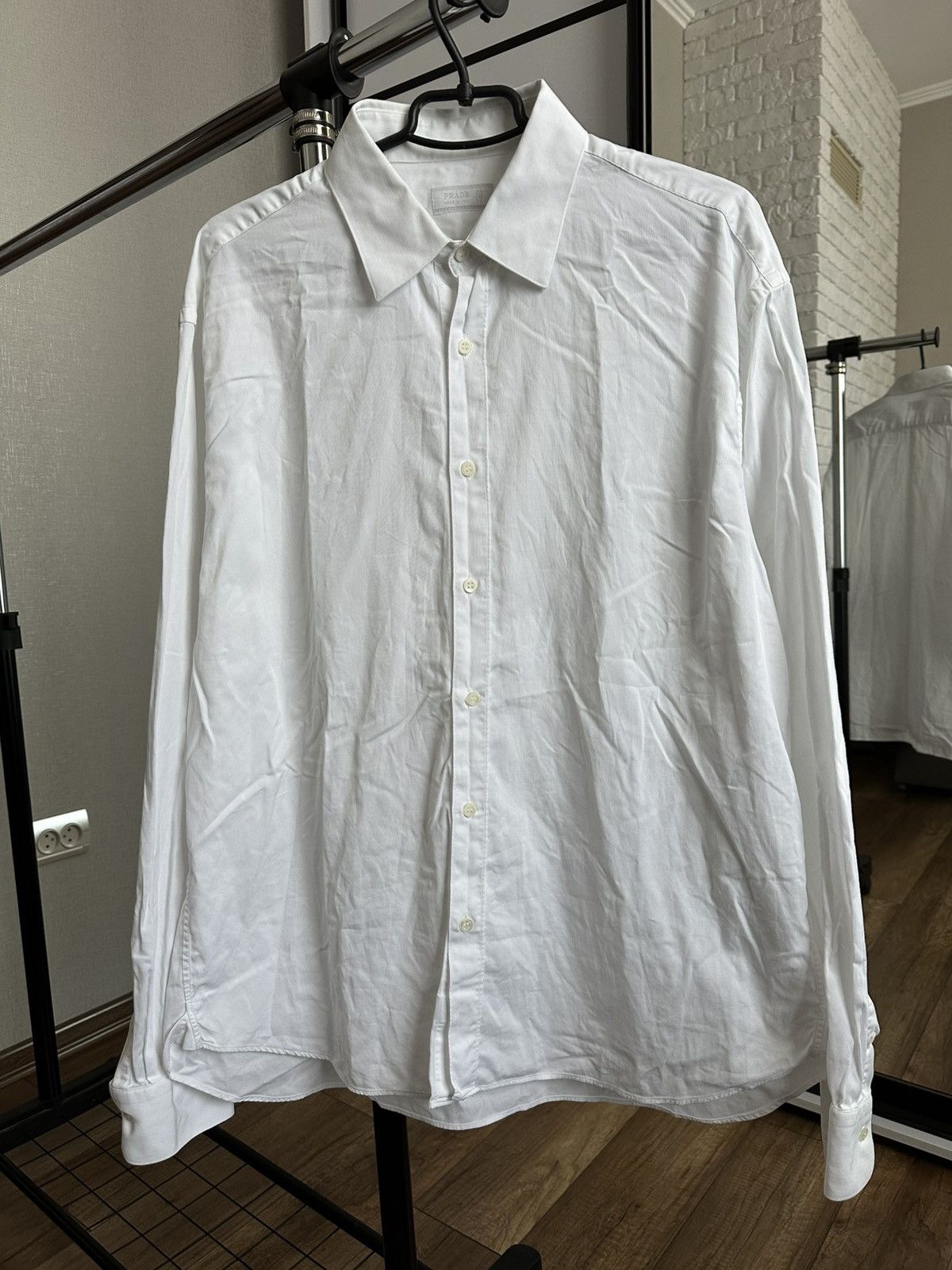 Prada Prada Italy Shirt Button Up Long Sleeve Size US XL / EU 56 / 4 - 1 Thumbnail