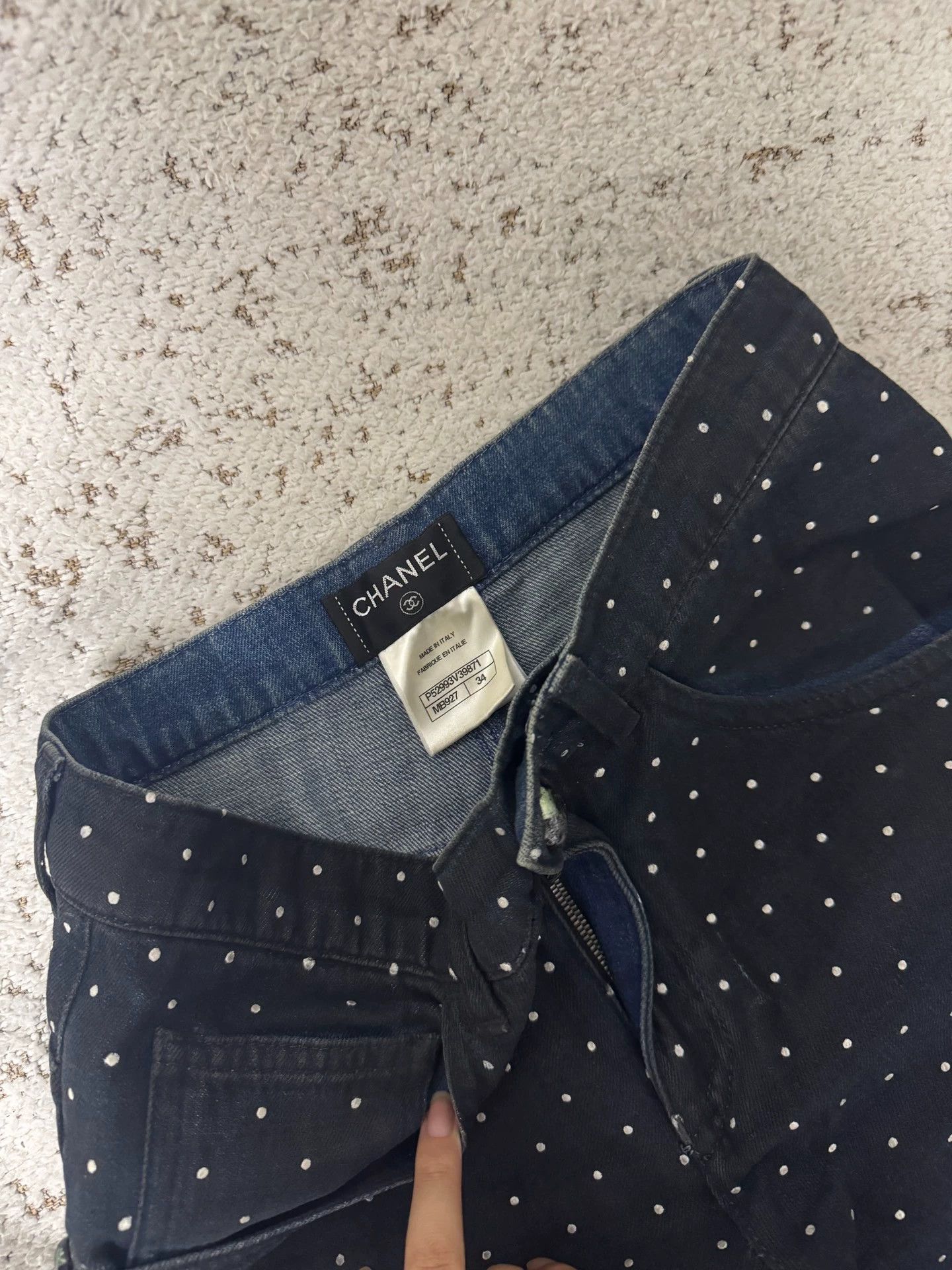 Chanel Chanel High-Waisted Polka Dot Pants 34 Size 25" / US 0 / IT 36 - 2 Thumbnail